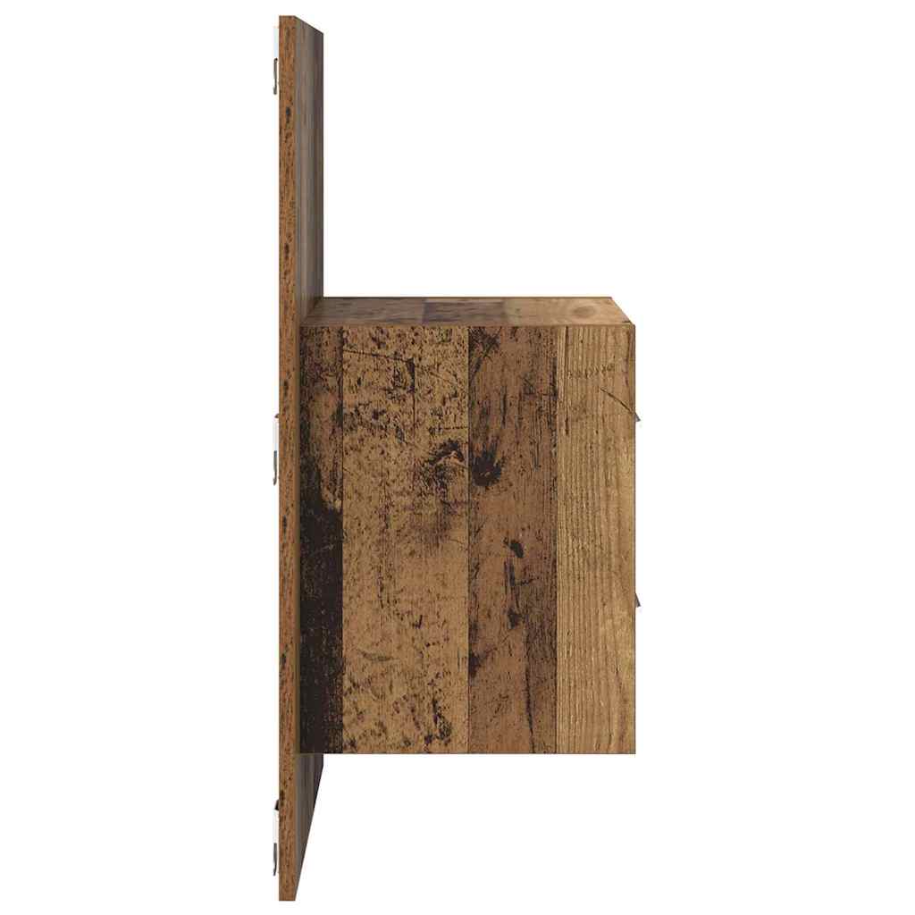 Wall-mounted noćni ormarić 2 pcs Staro drvo 48,5 x 32,5 x 80 cm