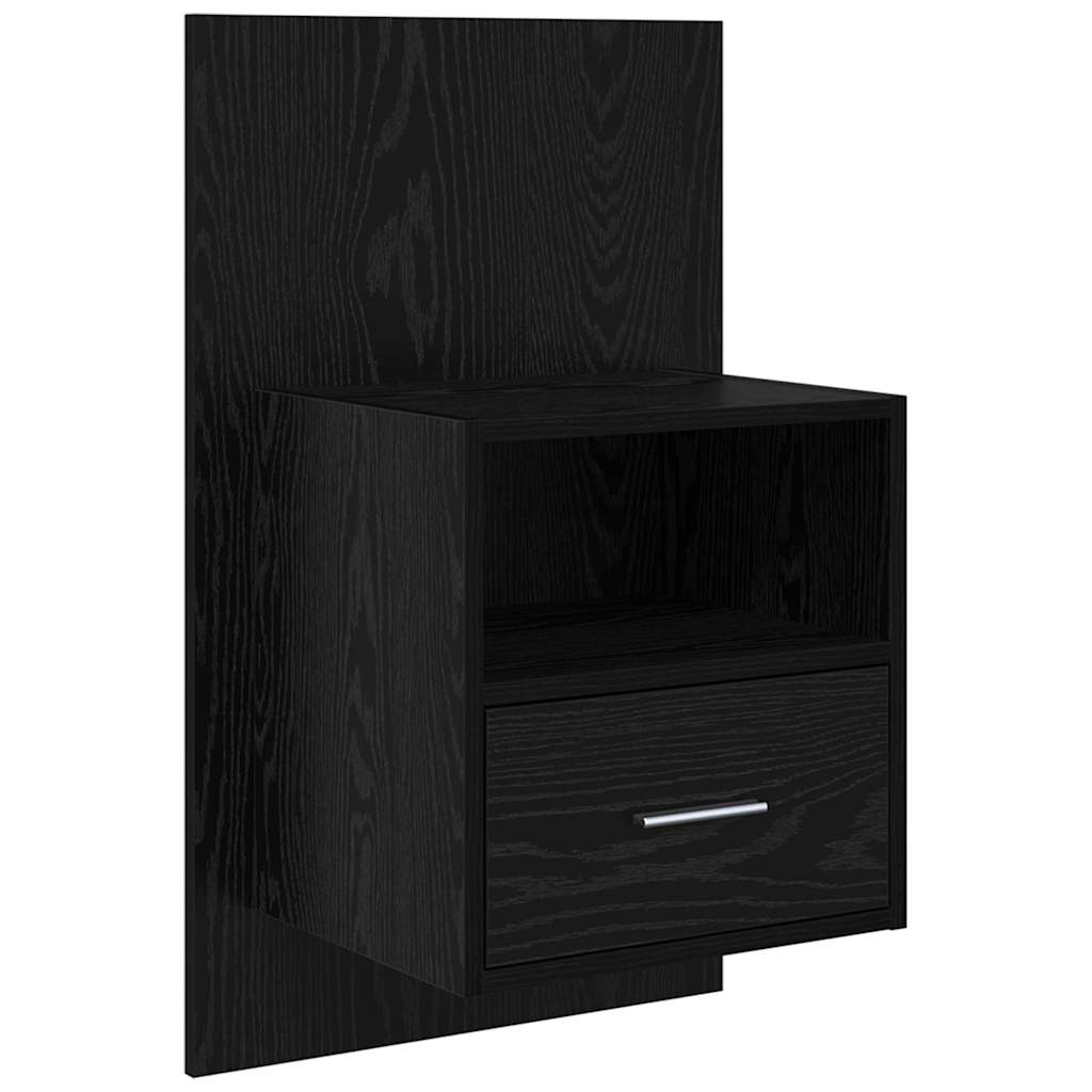 Noćni ormar 2 pcs Crni hrast 50 x 32,5 x 80cm Konstruirano drvo