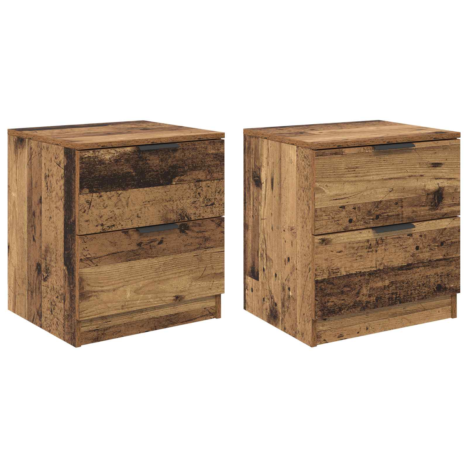 Noćni ormar 2 pcs Staro drvo 45 x 39 x 50cm Konstruirano drvo