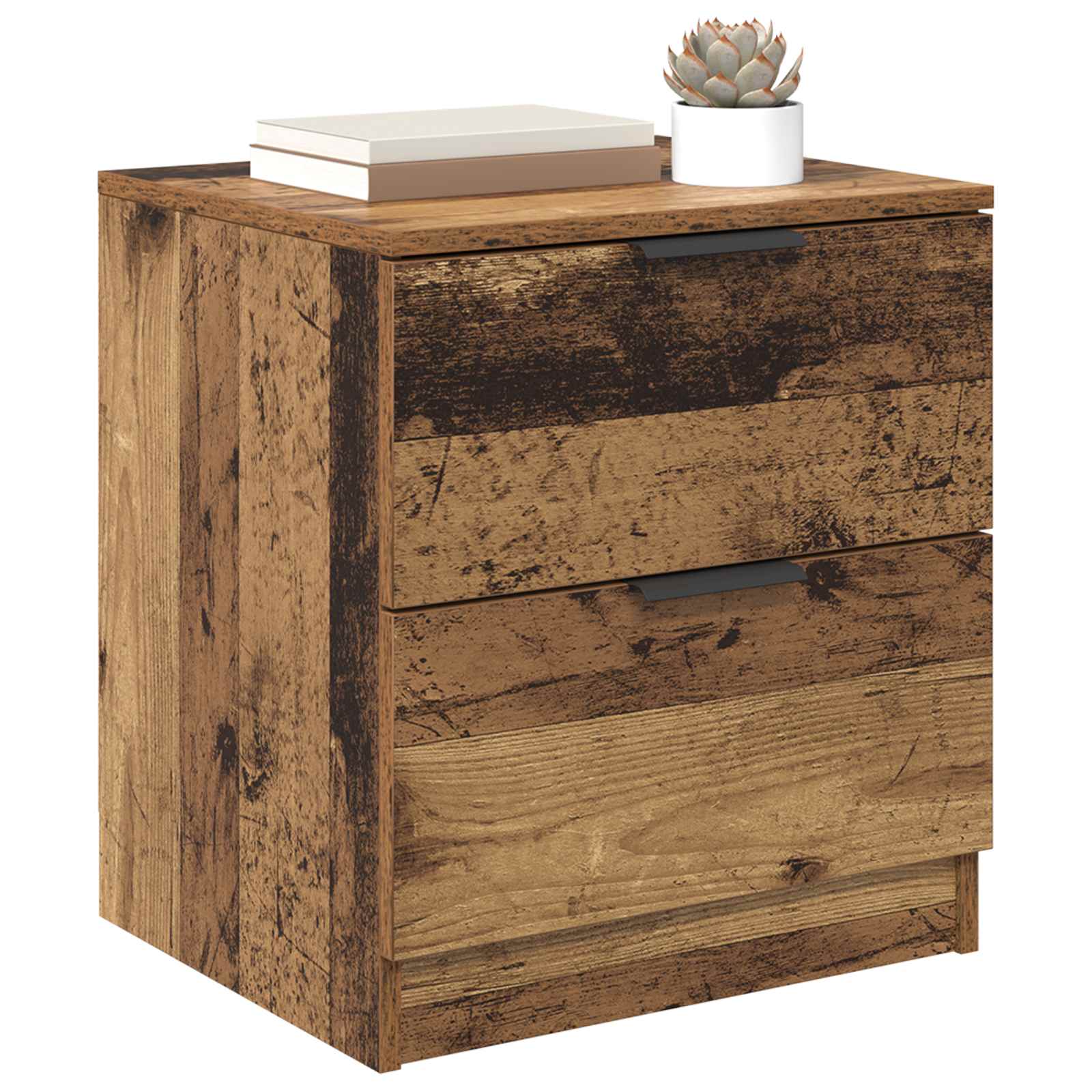 Noćni ormar 2 pcs Staro drvo 45 x 39 x 50cm Konstruirano drvo