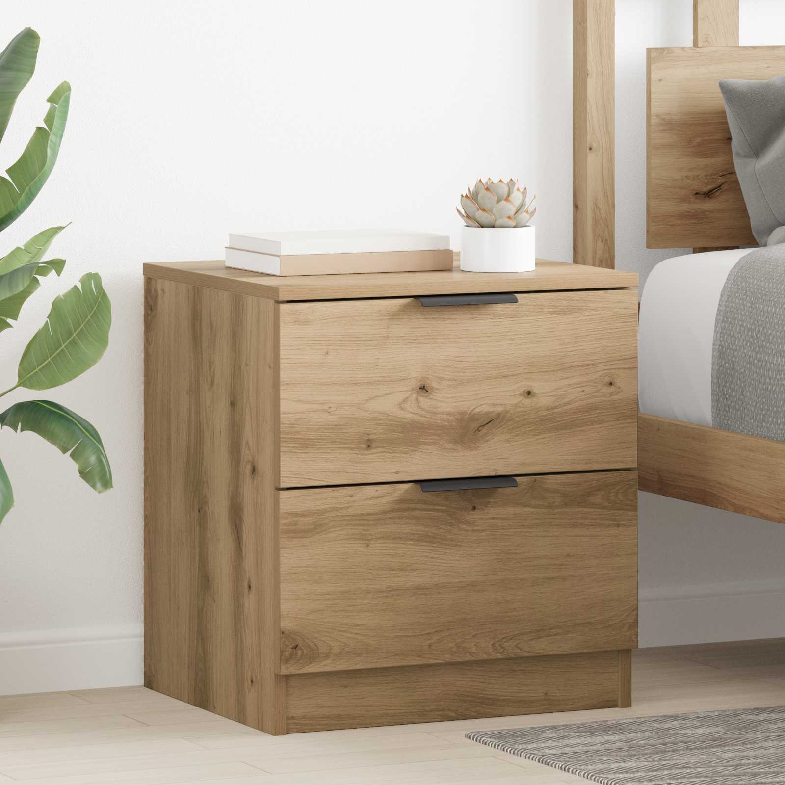 Noćni ormar s ladicama 2 pcs Umjetnički hrast 45 x 39 x 50cm