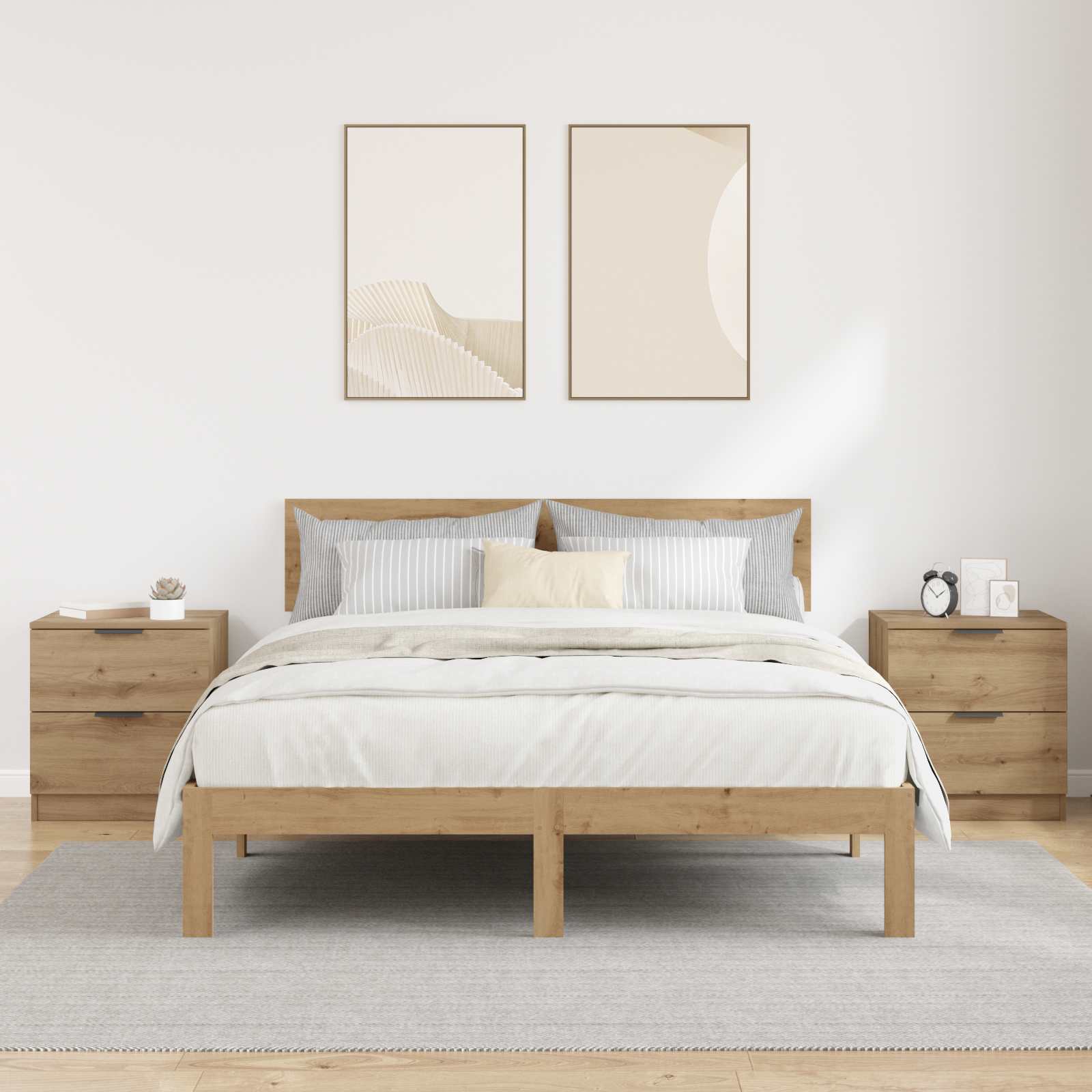 Noćni ormar s ladicama 2 pcs Umjetnički hrast 45 x 39 x 50cm