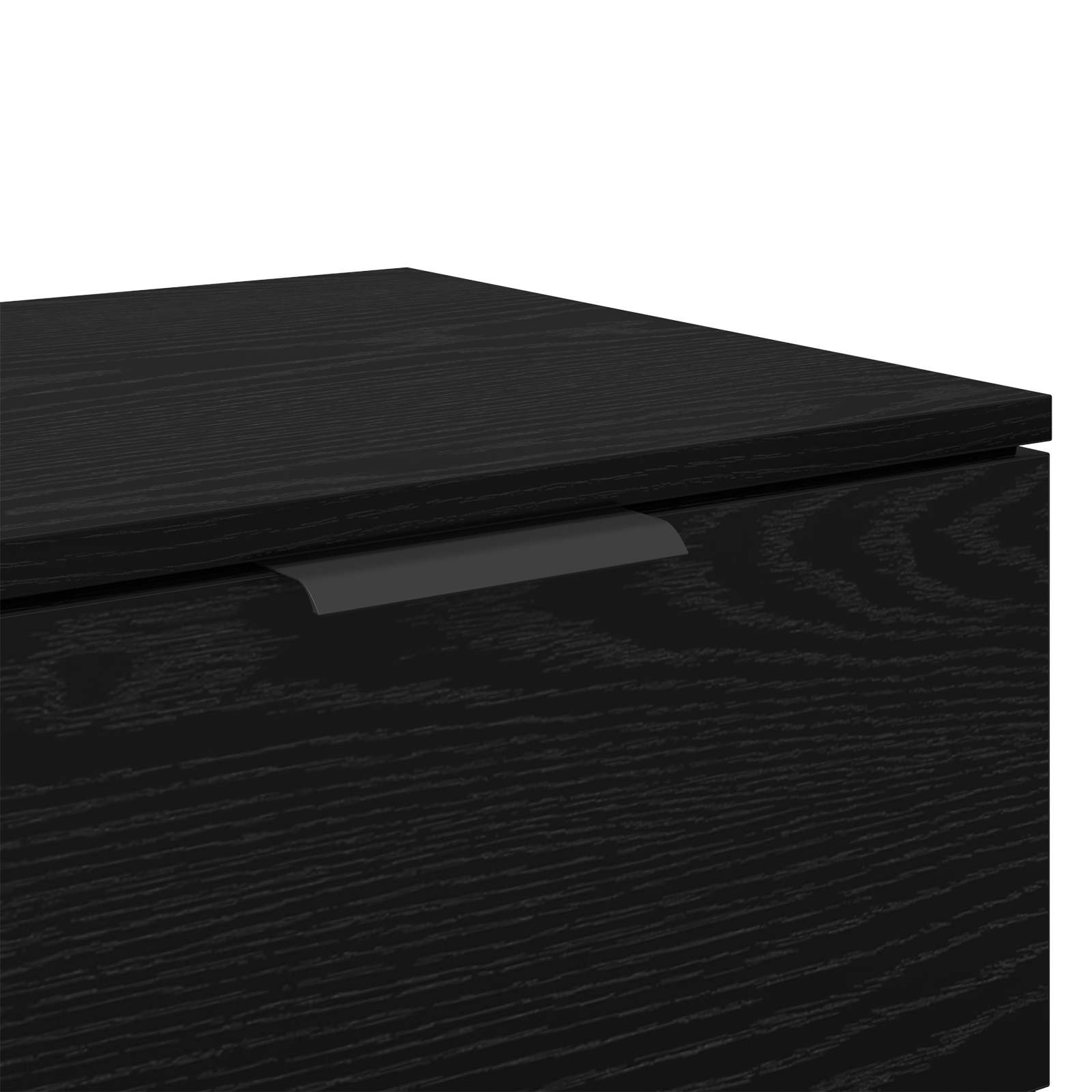 Noćni ormar 2 pcs Crni hrast 45 x 39 x 50cm Konstruirano drvo