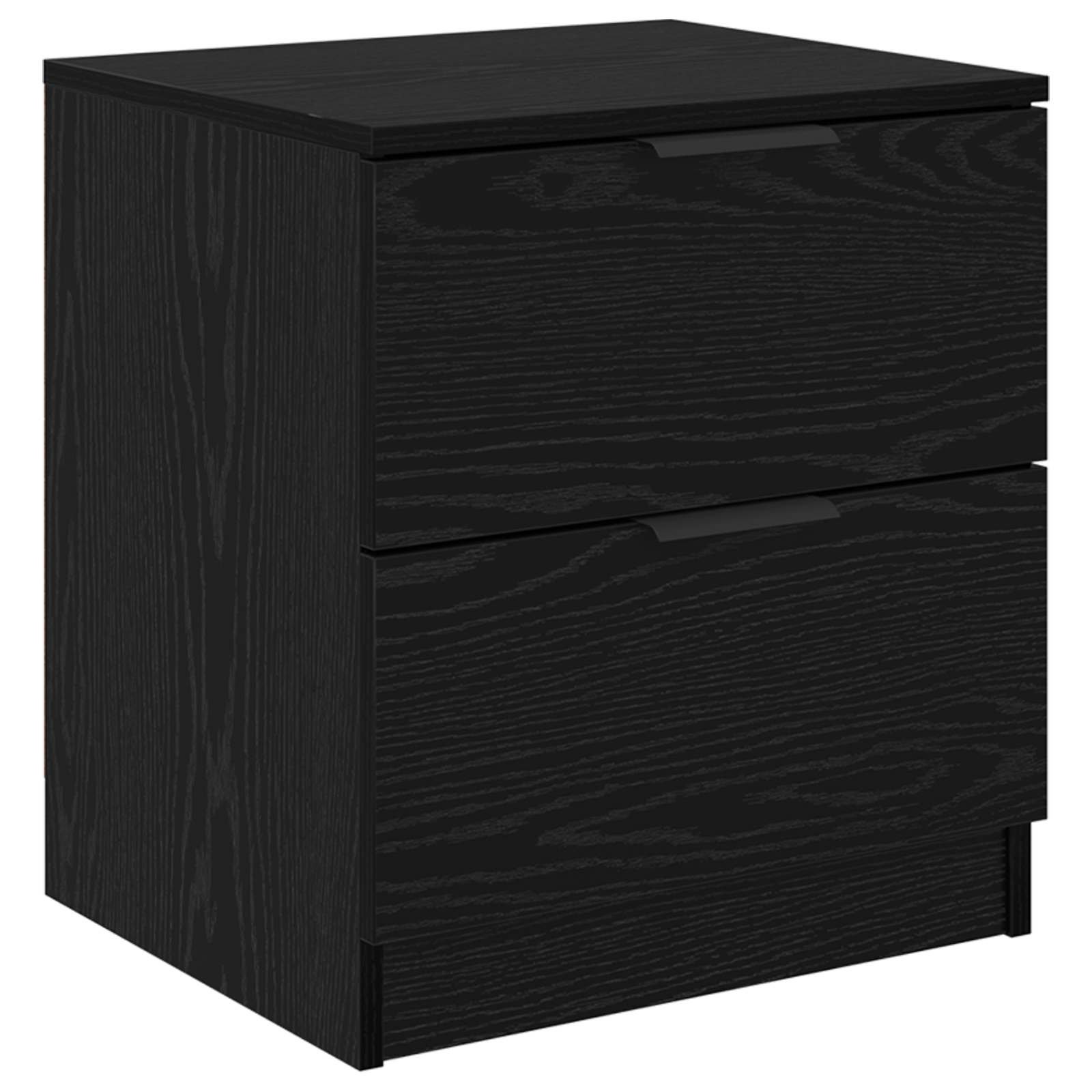 Noćni ormar 2 pcs Crni hrast 45 x 39 x 50cm Konstruirano drvo