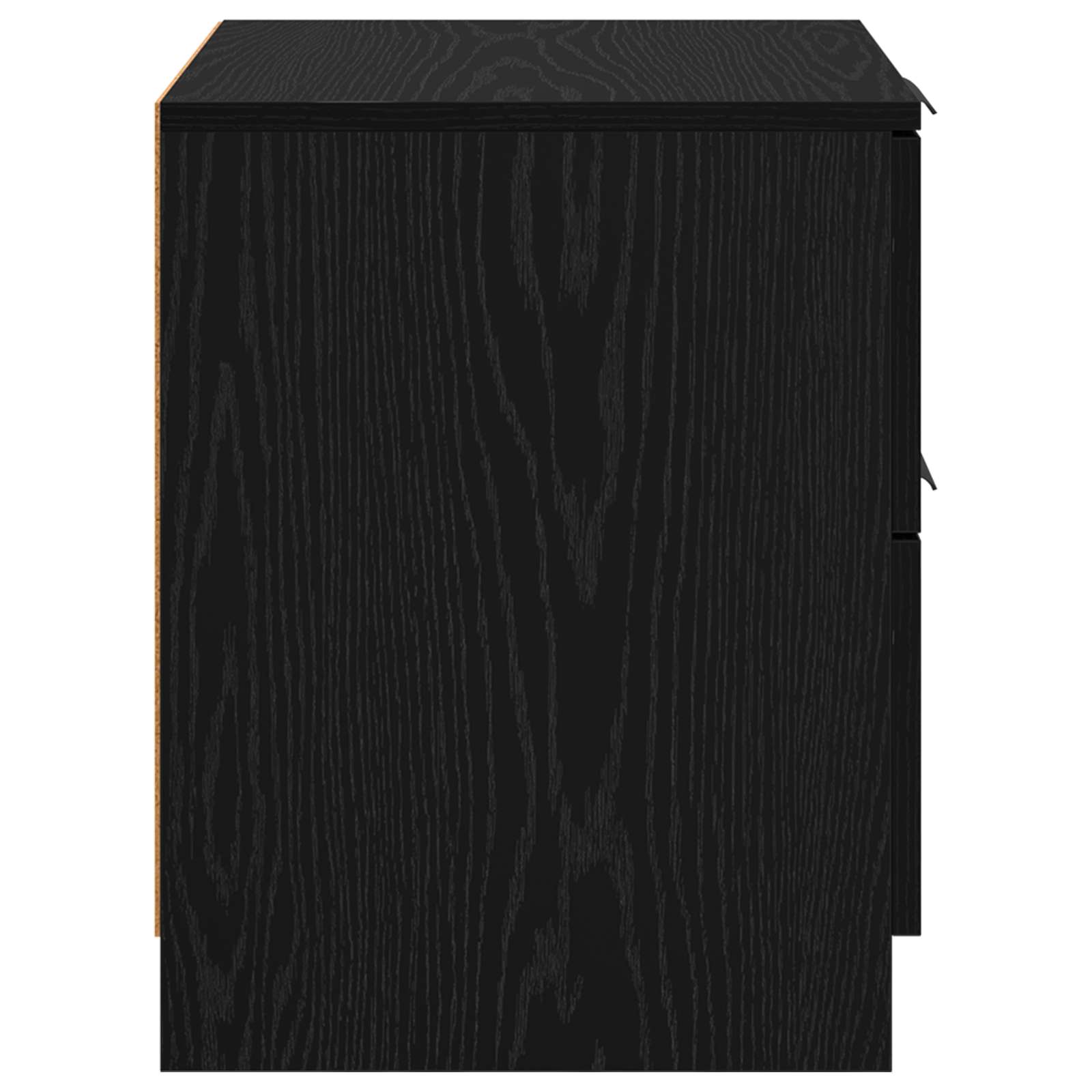Noćni ormar 2 pcs Crni hrast 45 x 39 x 50cm Konstruirano drvo