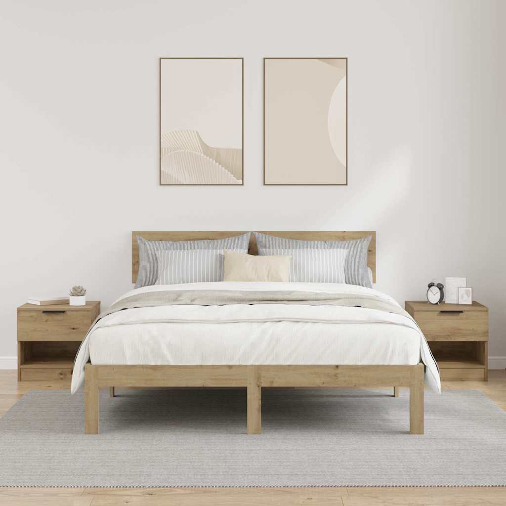 Ormarić za krevet 2 pcs Umjetnički hrast 40 x 39 x 40cm