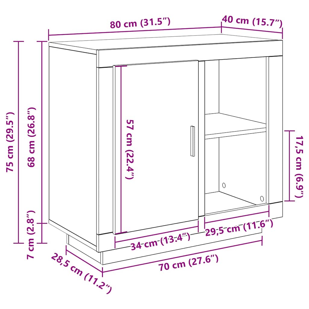 Kreveta Staro drvo 80 x 40 x 75 cm Konstruirano drvo