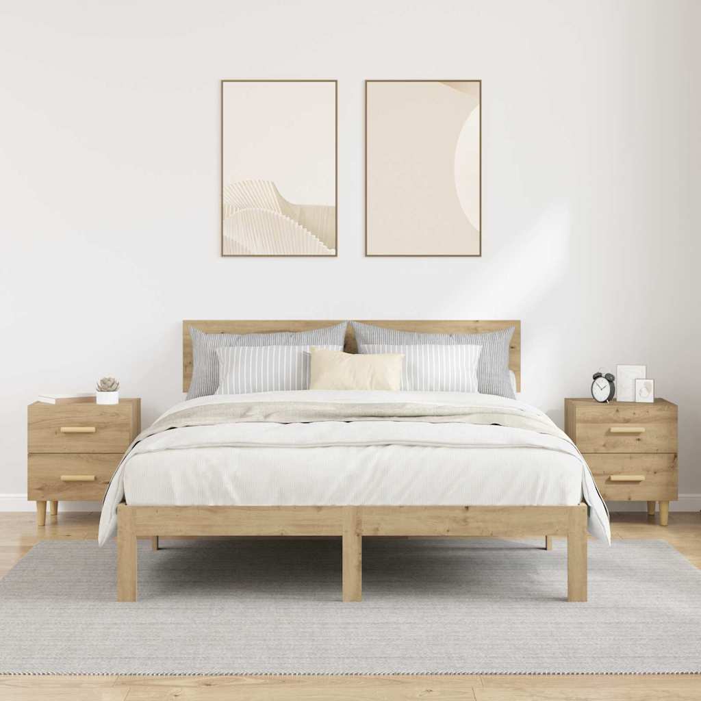 Ormarić za krevet 2 pcs Umjetnički hrast 40 x 35 x 47.5cm