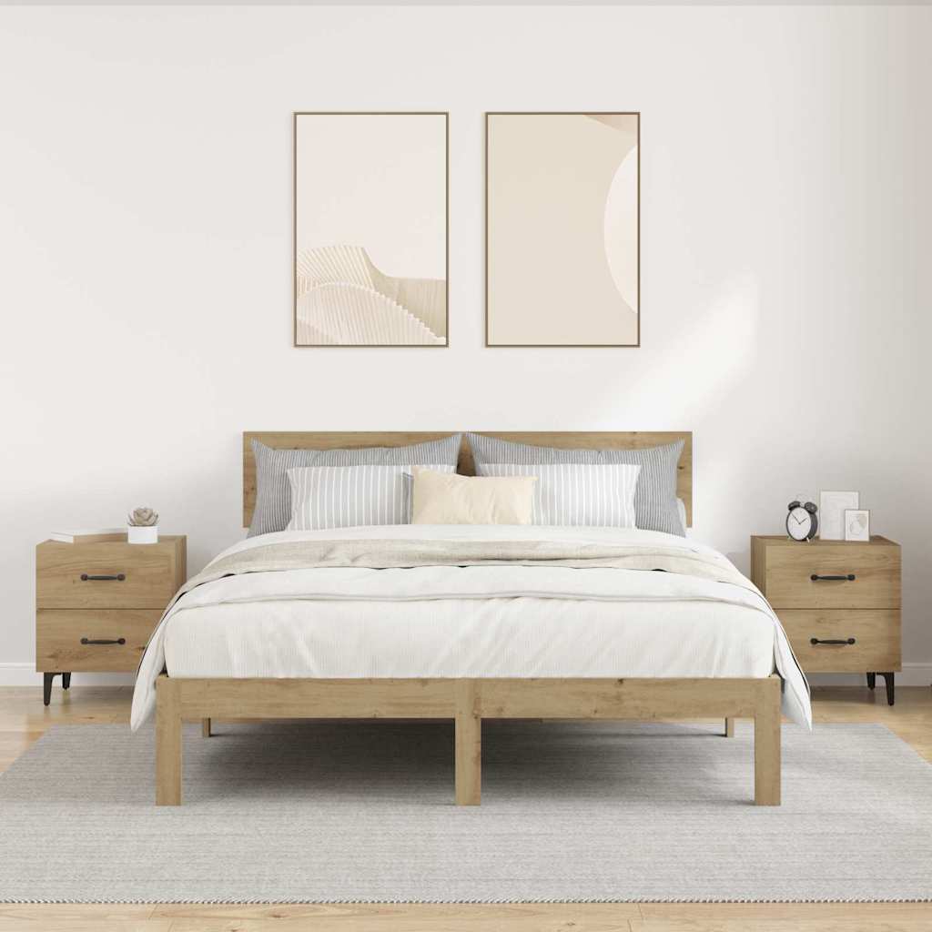 Ormarić za krevet 2 pcs Umjetnički hrast 40 x 35 x 47,5 cm