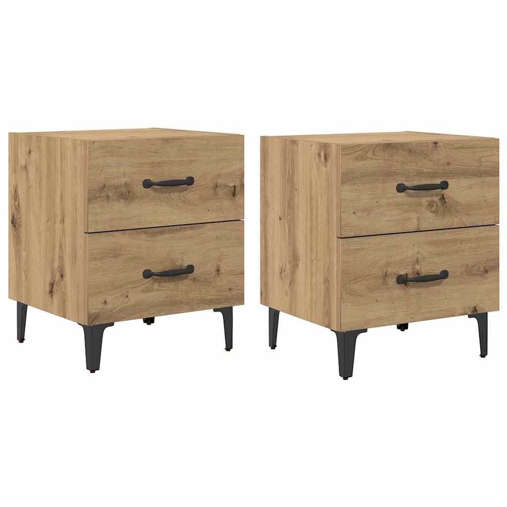 Ormarić za krevet 2 pcs Umjetnički hrast 40 x 35 x 47,5 cm