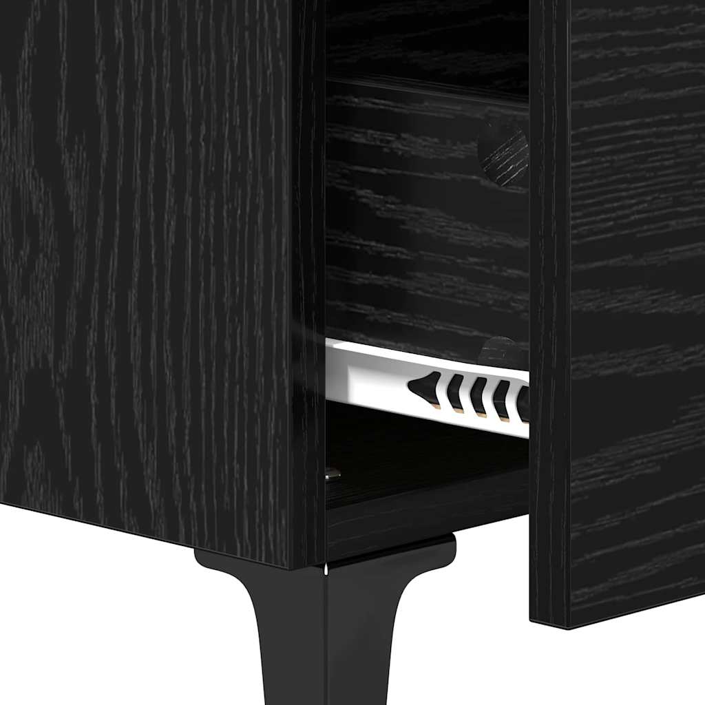 Ormarić za krevet s ladicama 2 pcs Crni hrast 40 x 35 x 47,5 cm