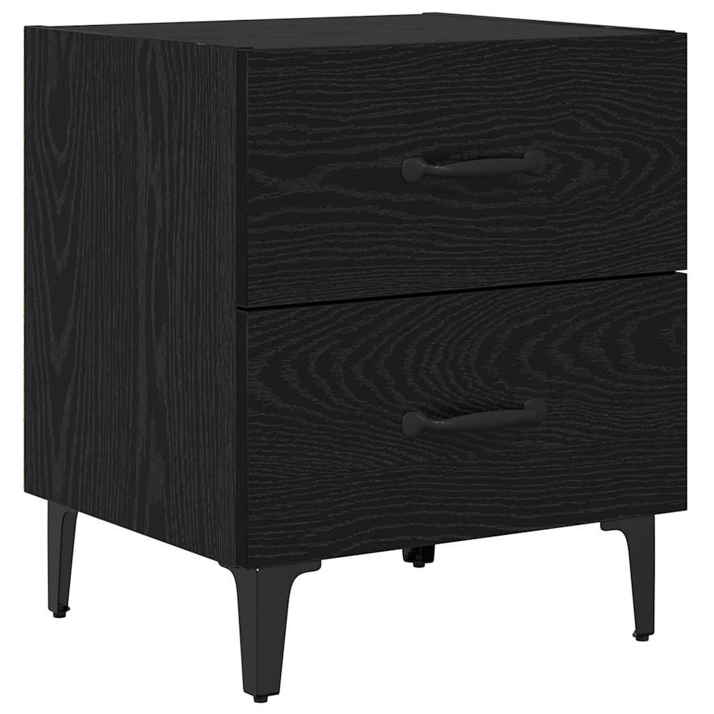 Ormarić za krevet s ladicama 2 pcs Crni hrast 40 x 35 x 47,5 cm