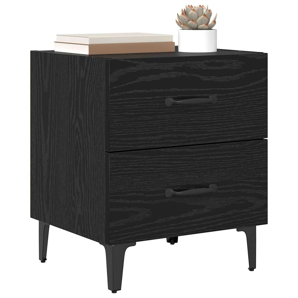 Ormarić za krevet s ladicama 2 pcs Crni hrast 40 x 35 x 47,5 cm