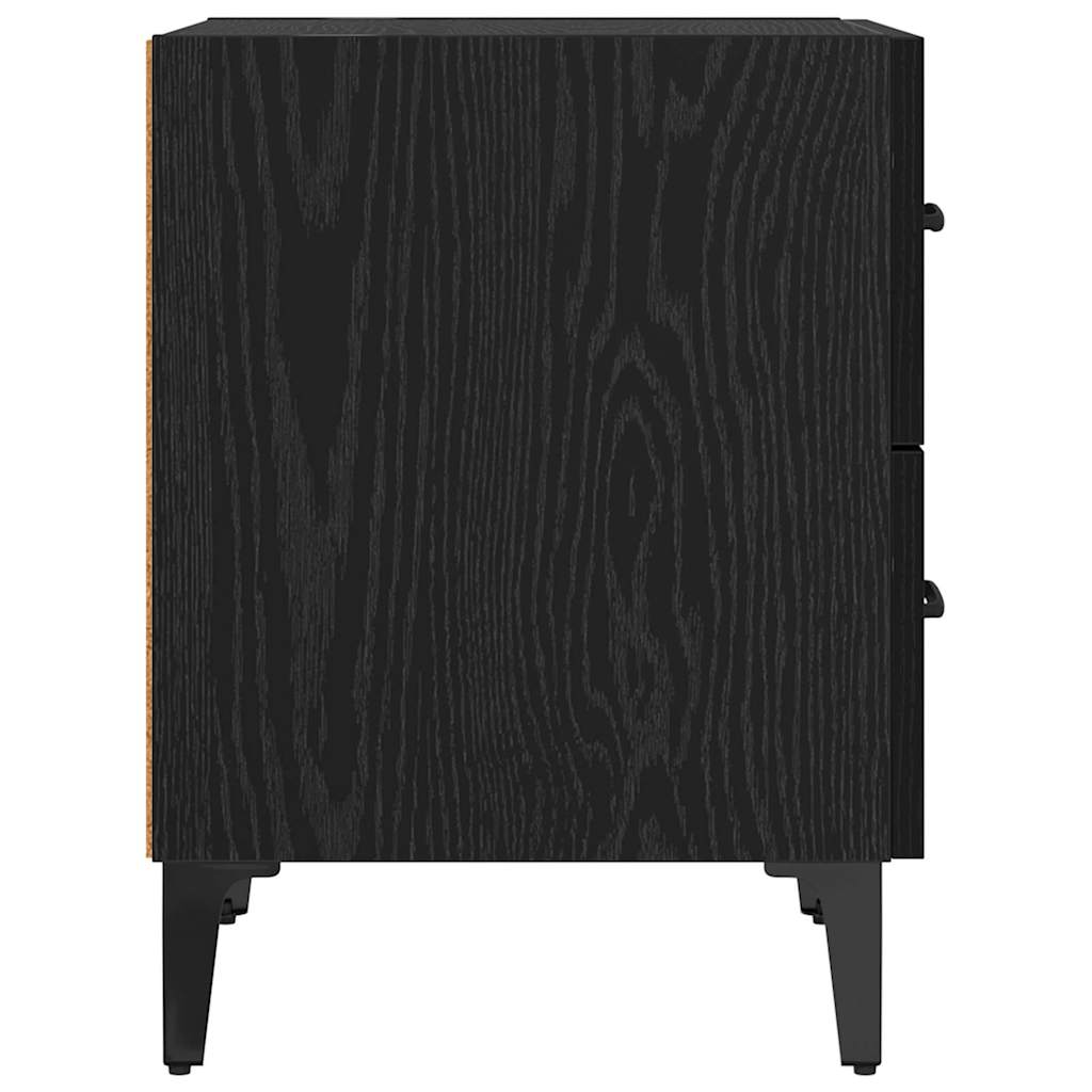 Ormarić za krevet s ladicama 2 pcs Crni hrast 40 x 35 x 47,5 cm