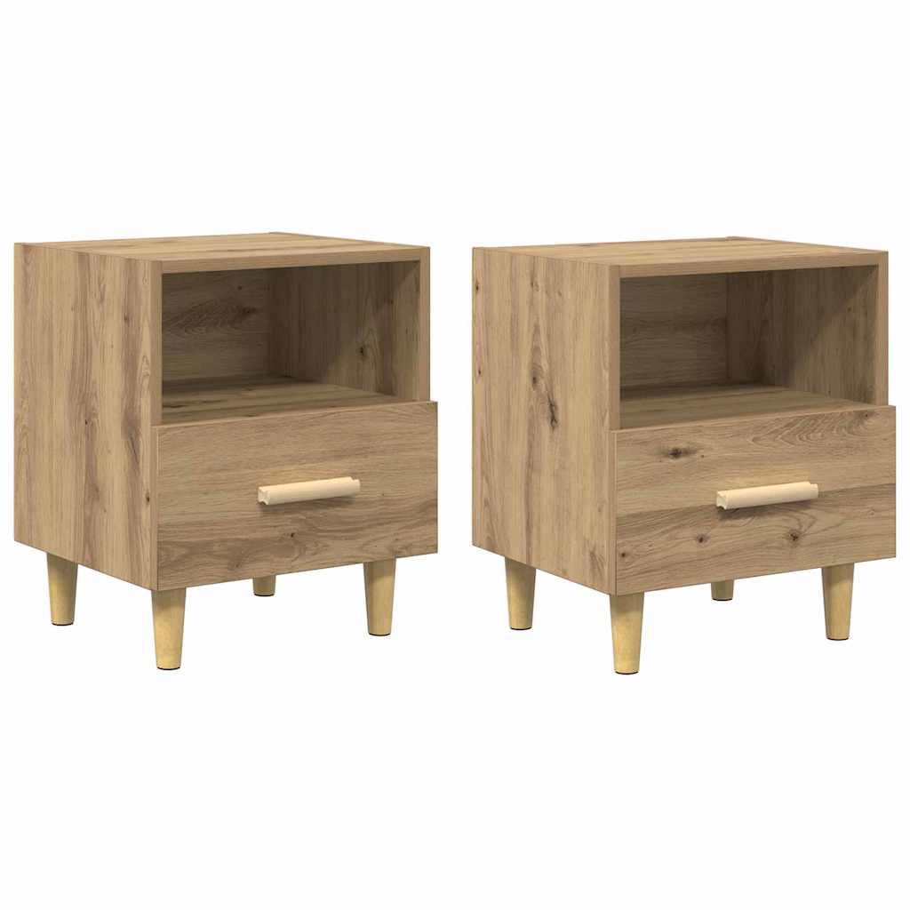 Noćni ormar s ladicama 2 pcs Umjetnički hrast 40 x 35 x 47 cm