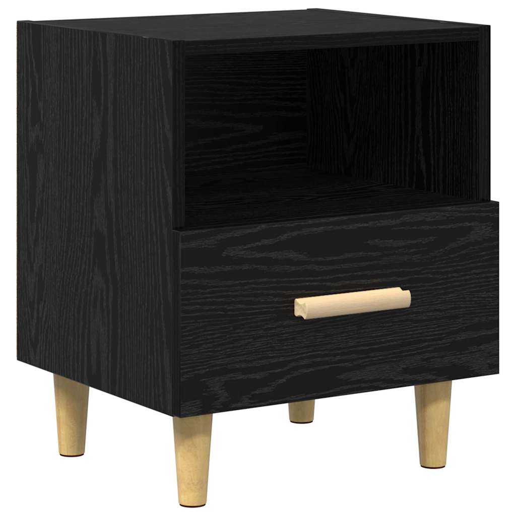 Noćni ormar 2 pcs Crni hrast 40 x 35 x 47 cm Konstruirano drvo