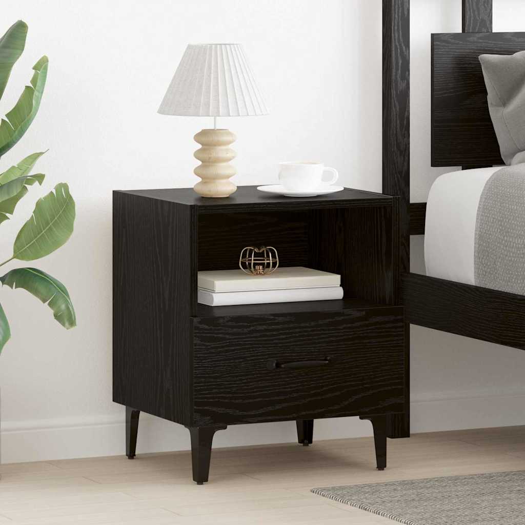 Noćni ormar s ladicama 2 pcs Crni hrast 40 x 35 x 47.5 cm