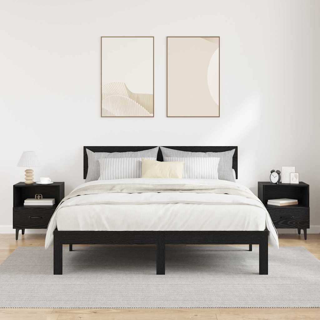 Noćni ormar s ladicama 2 pcs Crni hrast 40 x 35 x 47.5 cm