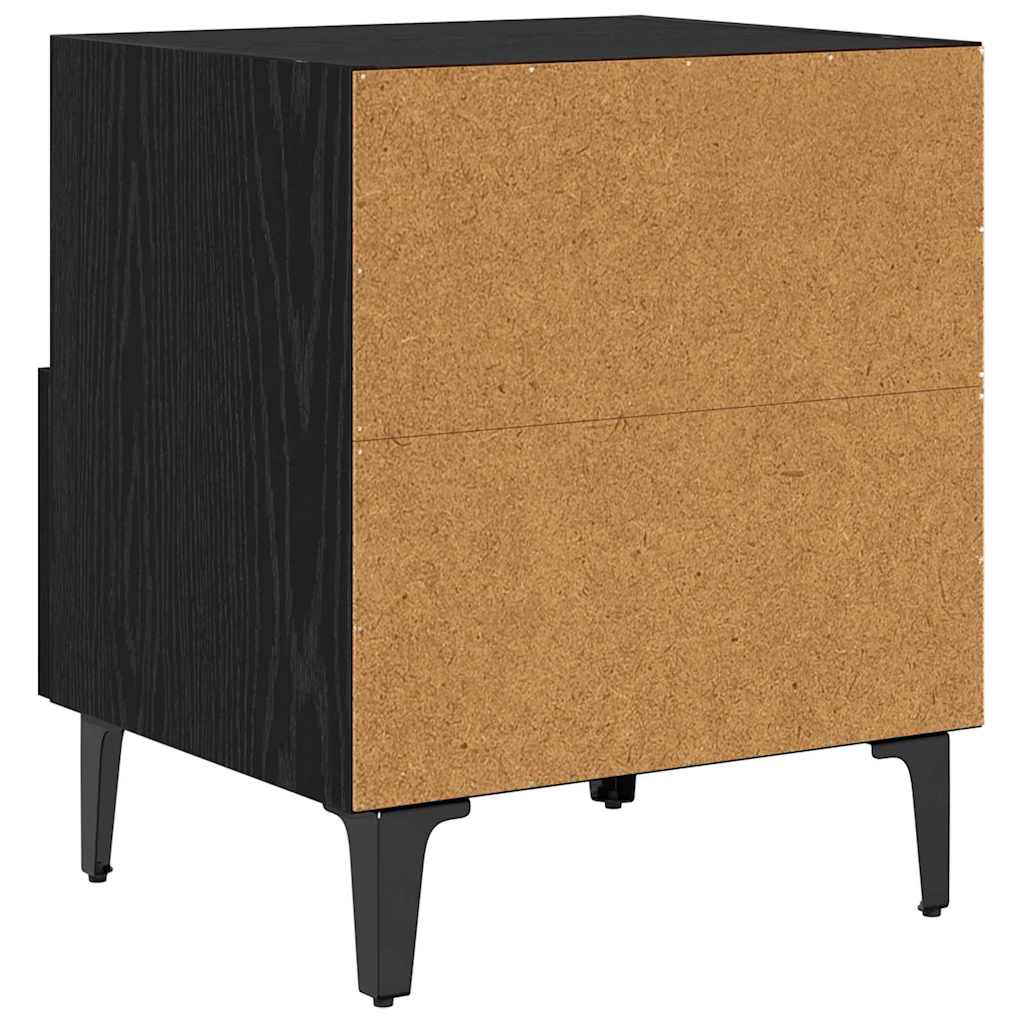 Noćni ormar s ladicama 2 pcs Crni hrast 40 x 35 x 47.5 cm