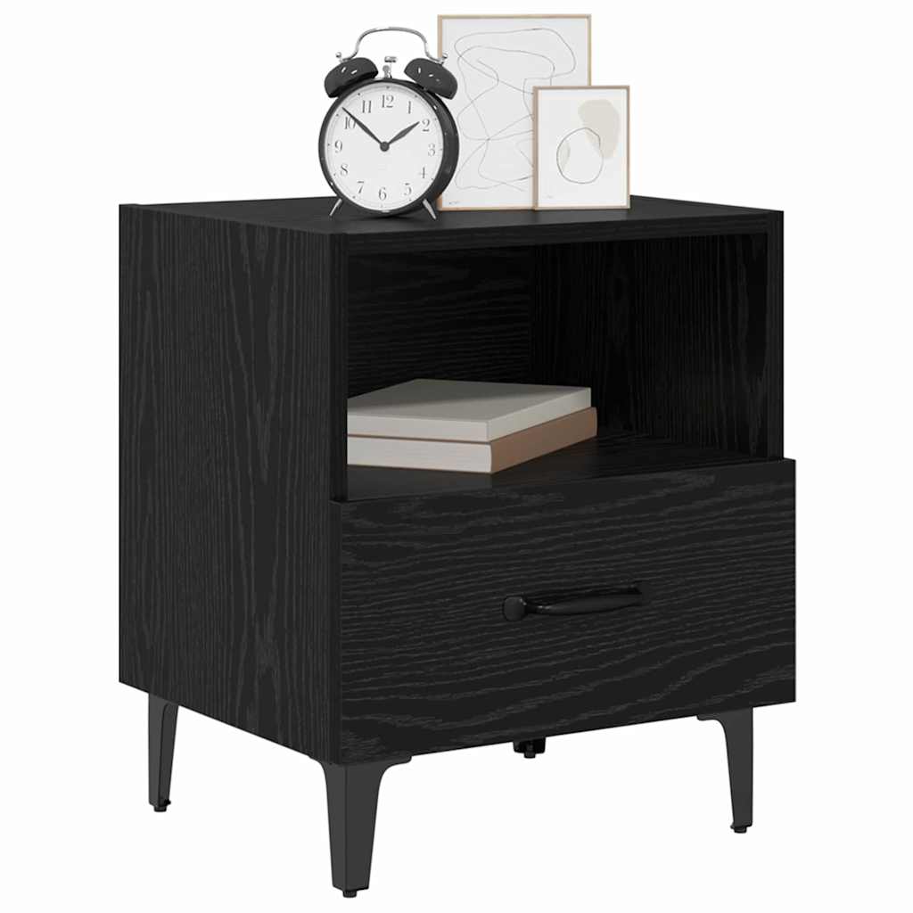 Noćni ormar s ladicama 2 pcs Crni hrast 40 x 35 x 47.5 cm