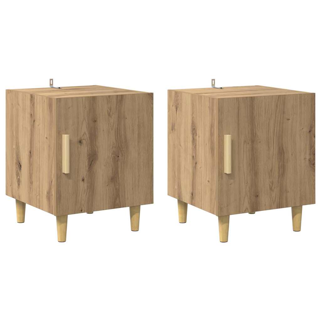 Noćni ormar Zidne 2 pcs Umjetnički hrast 40 x 40 x 50 cm