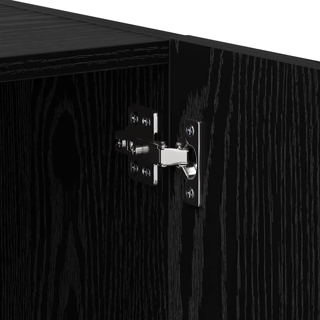 Noćni ormar 2 pcs Crni hrast 40 x 40 x 50 cm Konstruirano drvo