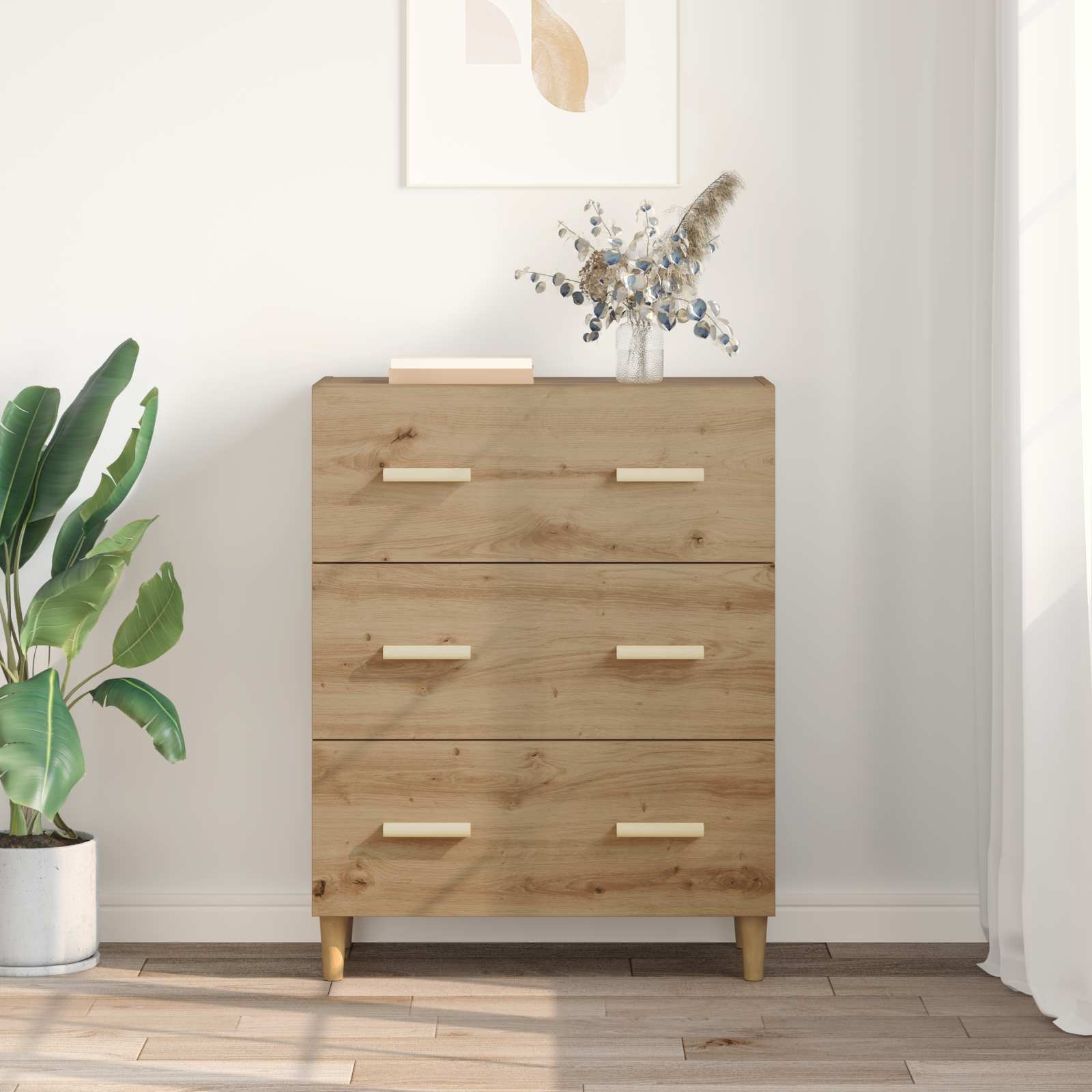 Kreveta Umjetnički hrast 69,5 x 34 x 90 cm Konstruirano drvo