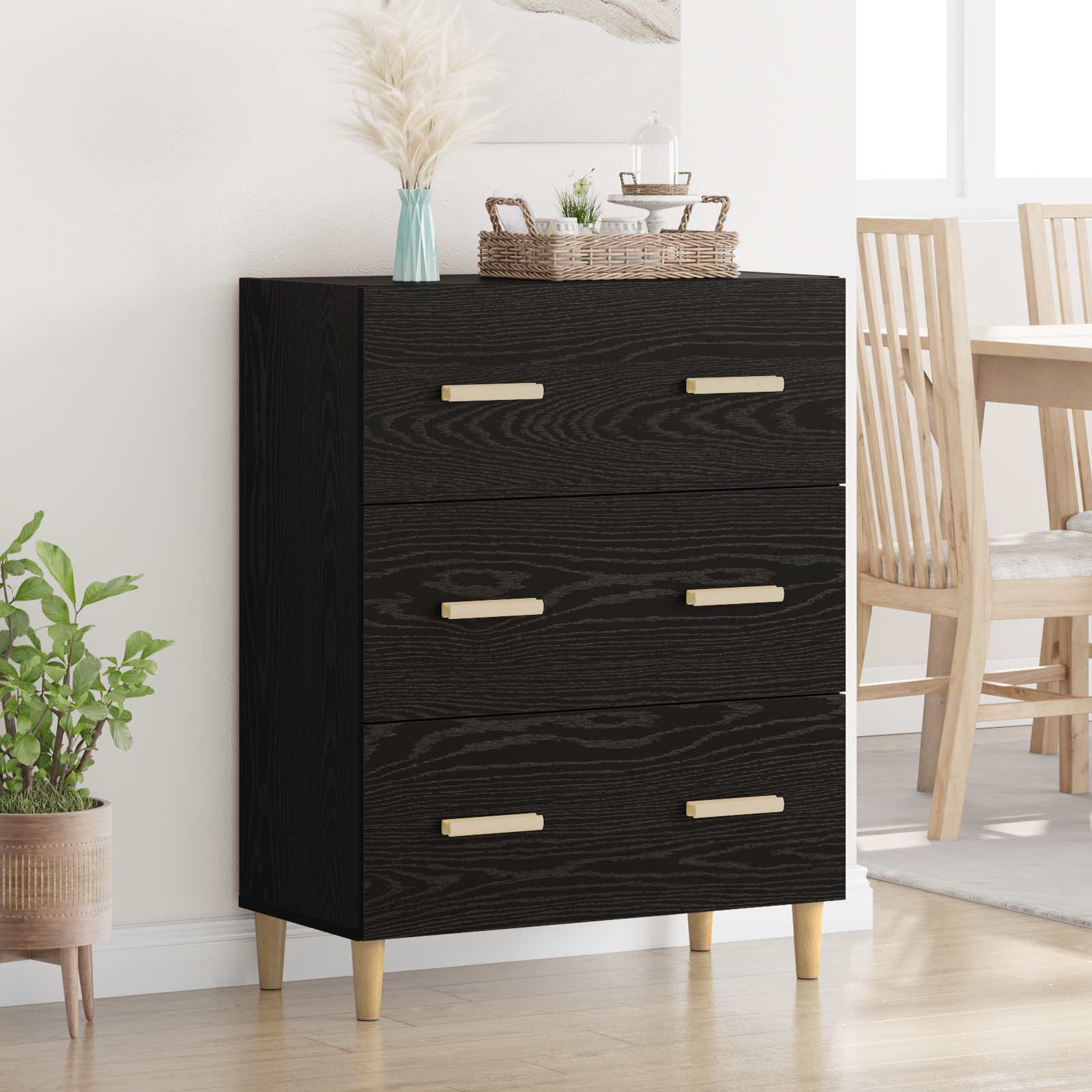 Kreveta Crni hrast 69,5 x 34 x 90 cm Konstruirano drvo