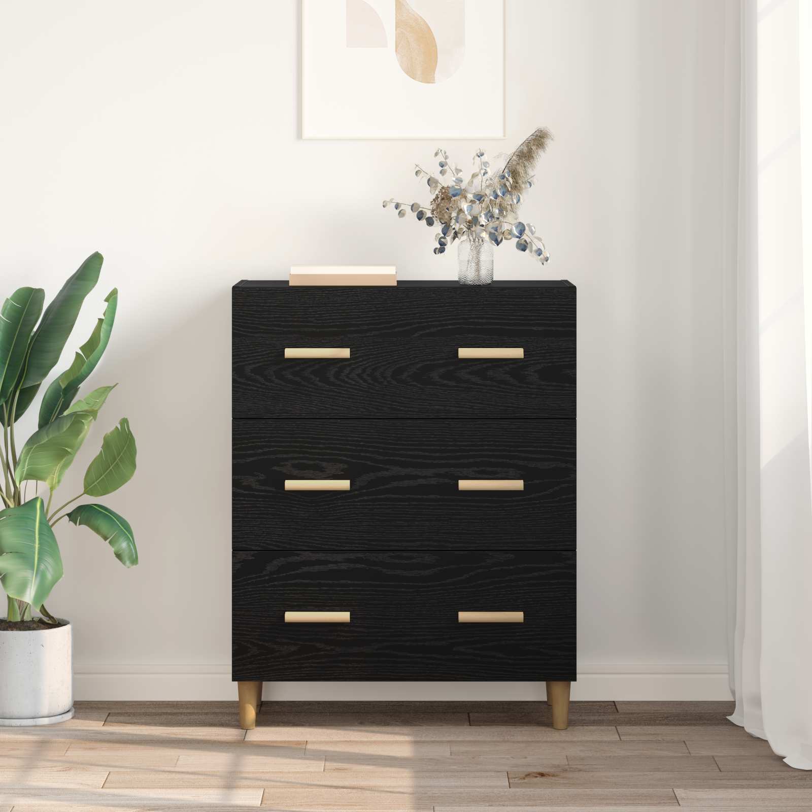 Kreveta Crni hrast 69,5 x 34 x 90 cm Konstruirano drvo