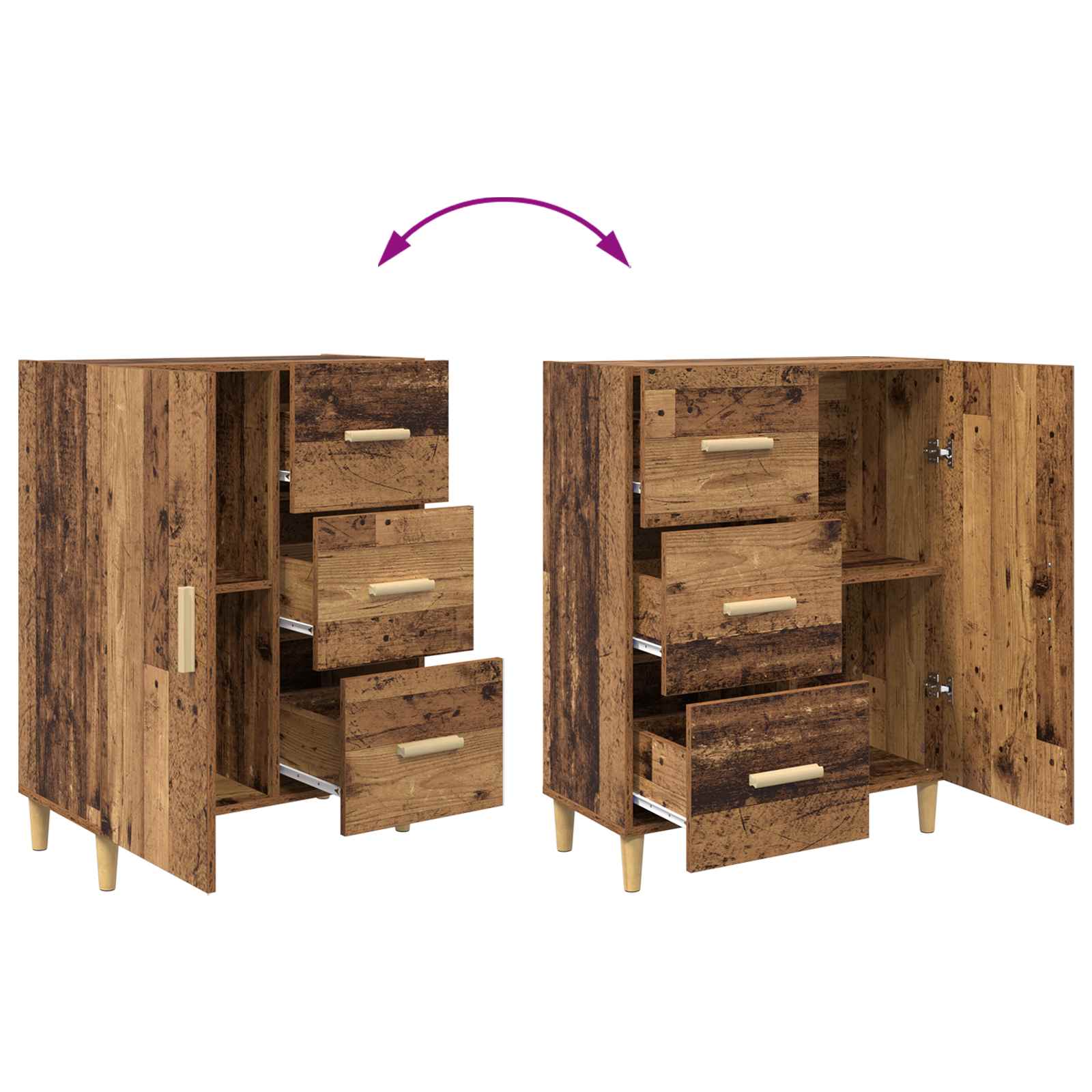 Kreveta Staro drvo 34 x 69.5 x 90 cm Konstruirano drvo