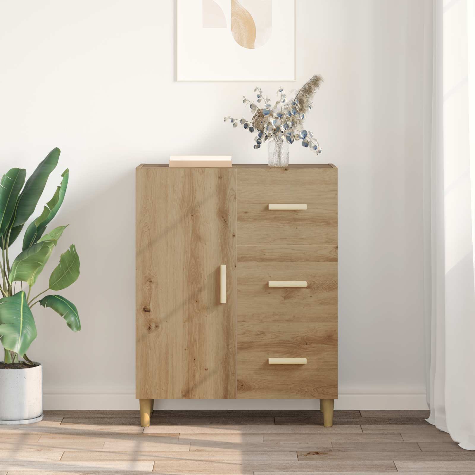 Kreveta Umjetnički hrast 34 x 69.5 x 90 cm Konstruirano drvo