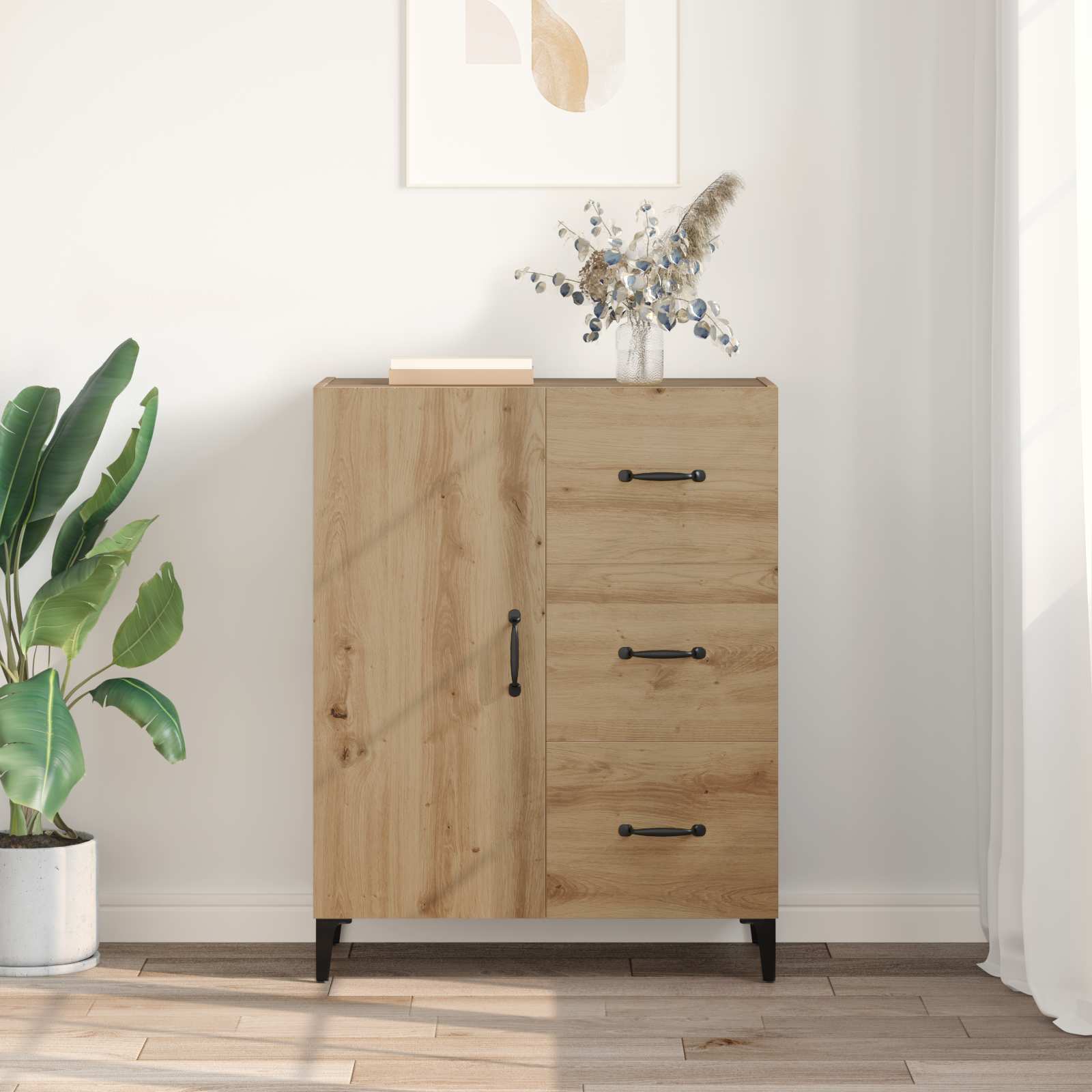 Kreveta Umjetnički hrast 69,5 x 34 x 90 cm Konstruirano drvo