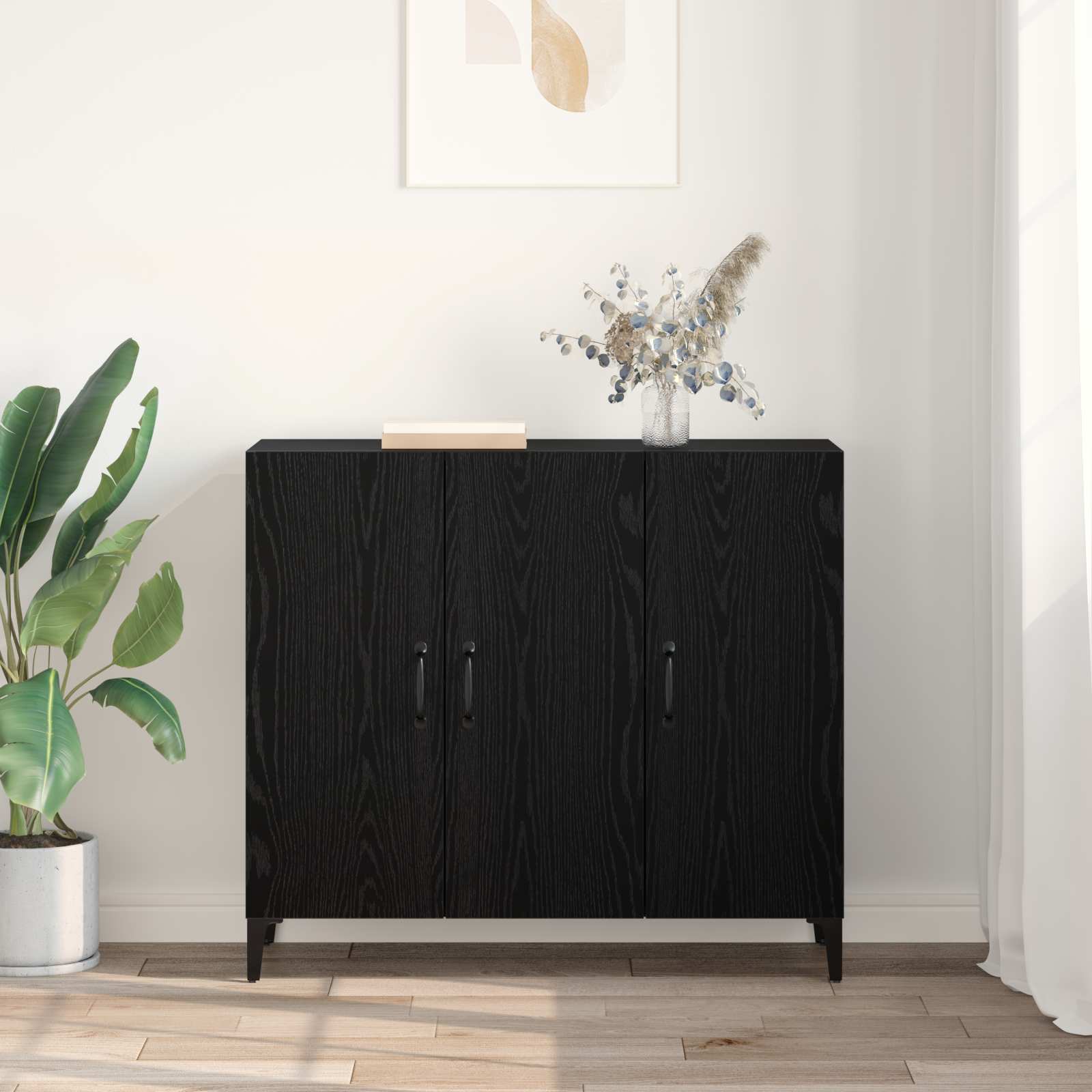 Kreveta Crni hrast 34 x 90 x 80 cm Konstruirano drvo