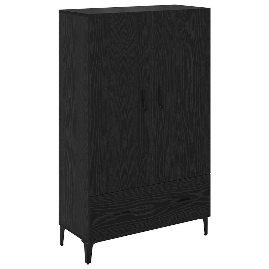 Highboard Crni hrast 70 x 31 x 115 cm Obrađeno drvo i čelik