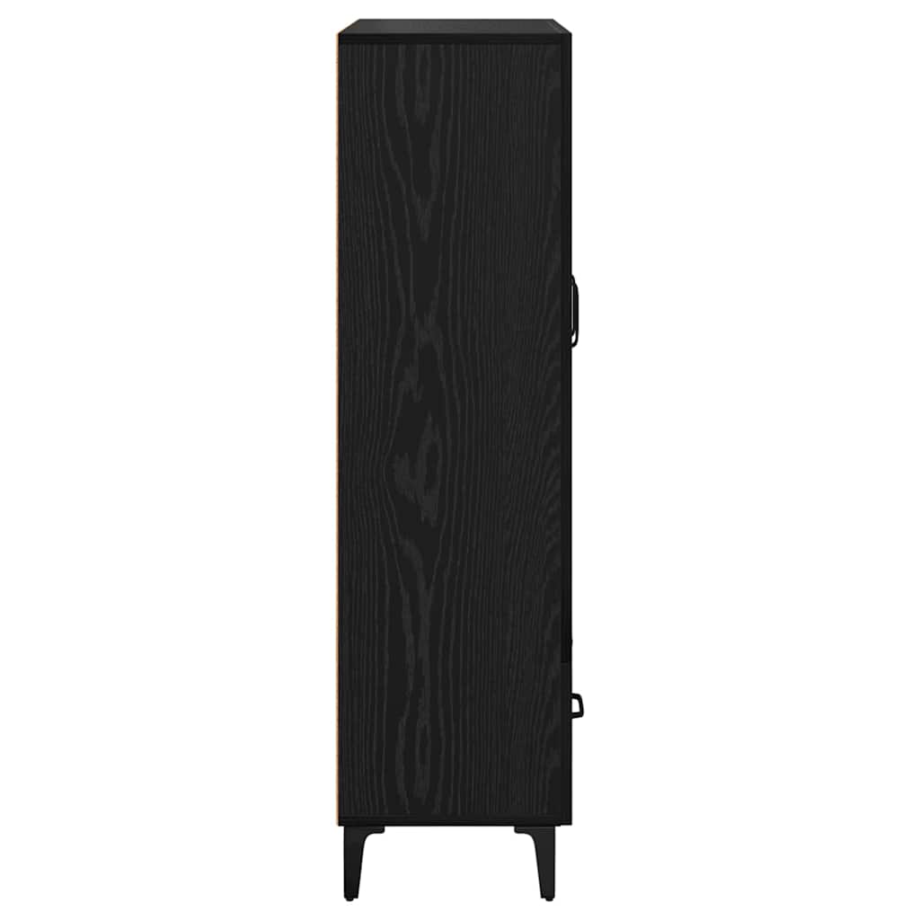 Highboard Crni hrast 70 x 31 x 115 cm Obrađeno drvo i čelik