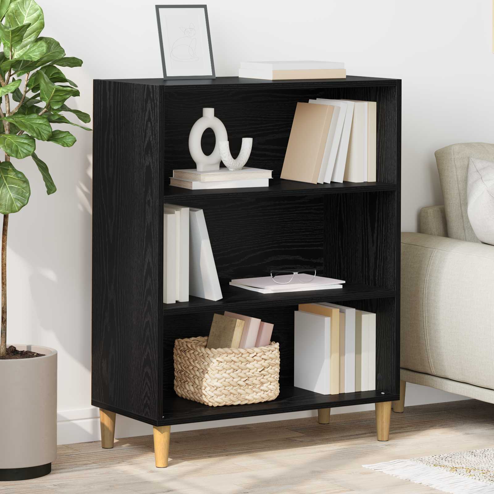 Kreveta Crni hrast 69,5 x 32,5 x 90 cm Konstruirano drvo