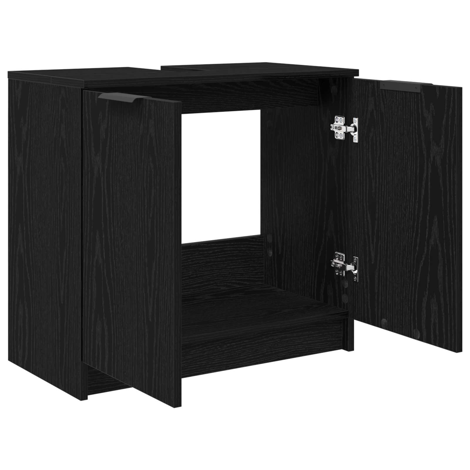 Kupaonski ormar s pohranom Crni hrast 64,5 x 33,5 x 59 cm