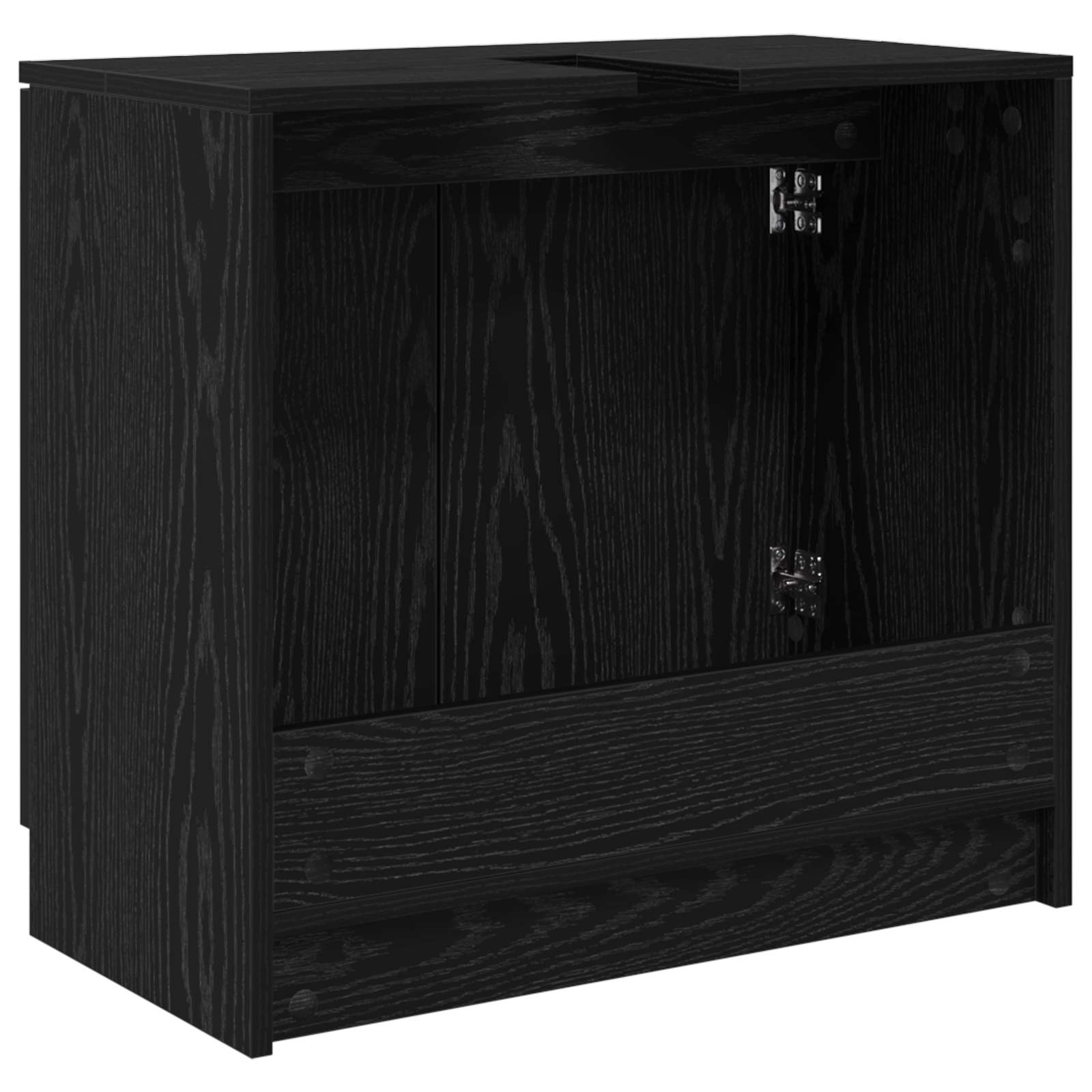 Kupaonski ormar s pohranom Crni hrast 64,5 x 33,5 x 59 cm