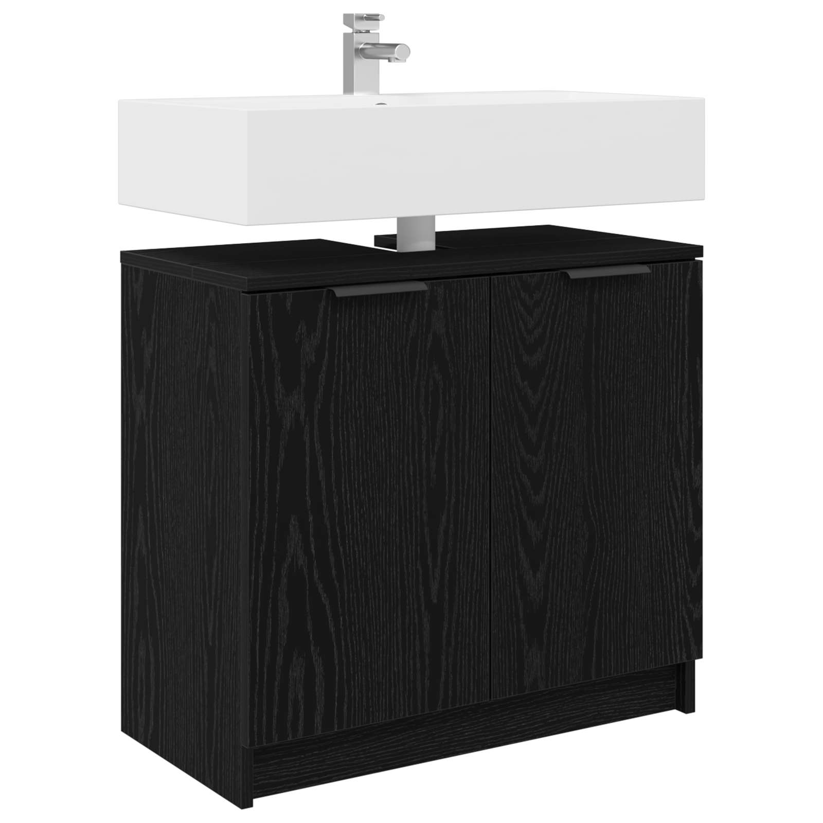 Kupaonski ormar s pohranom Crni hrast 64,5 x 33,5 x 59 cm
