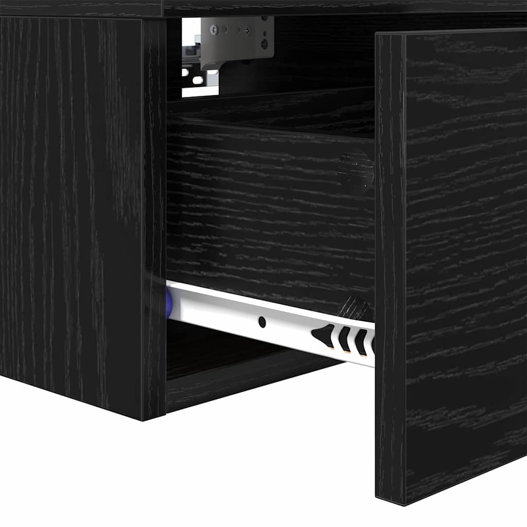Noćni ormar 2 pcs Crni hrast 34 x 30 x 20 cm Konstruirano drvo