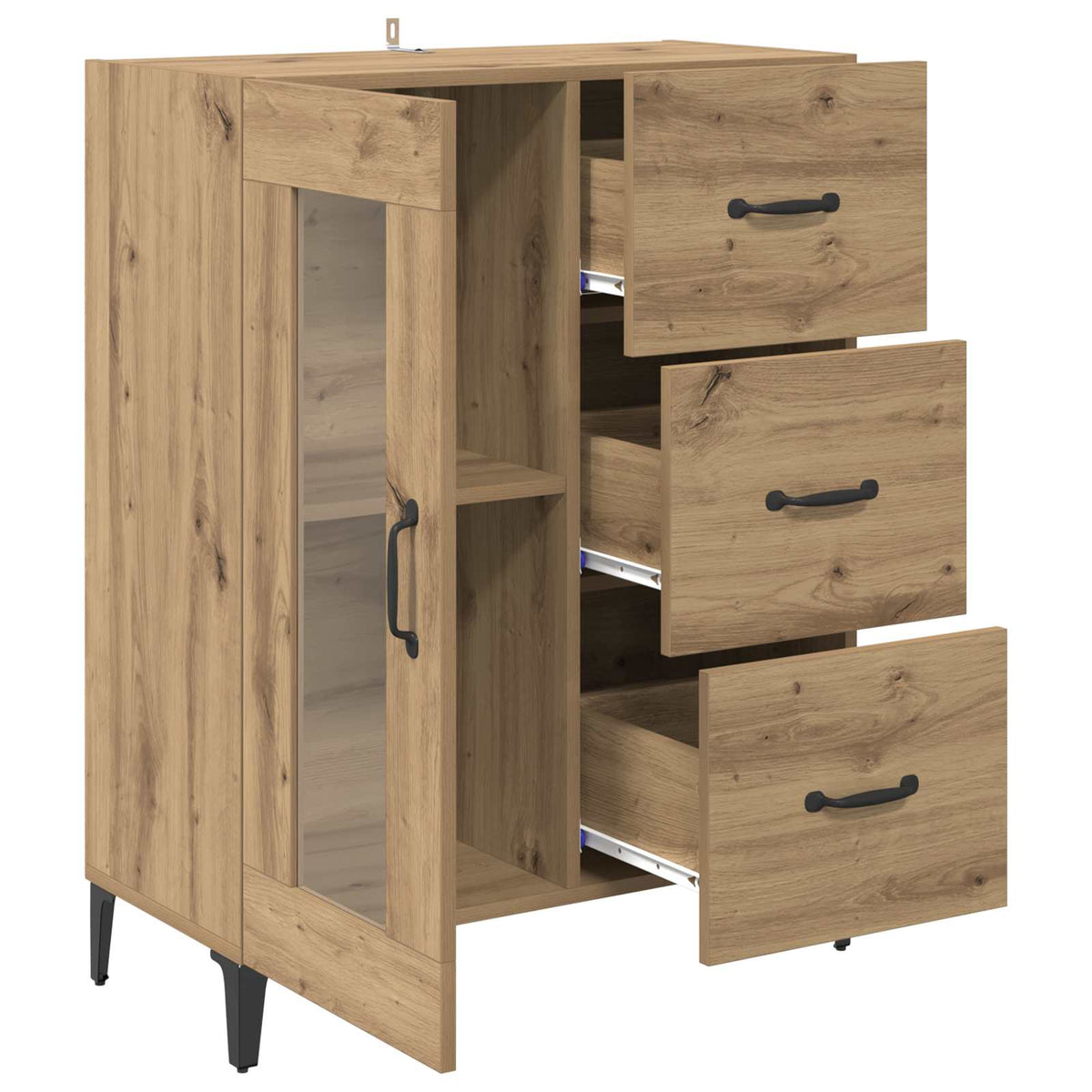 Kreveta s ladicama Umjetnički hrast 69,5 x 34 x 90 cm