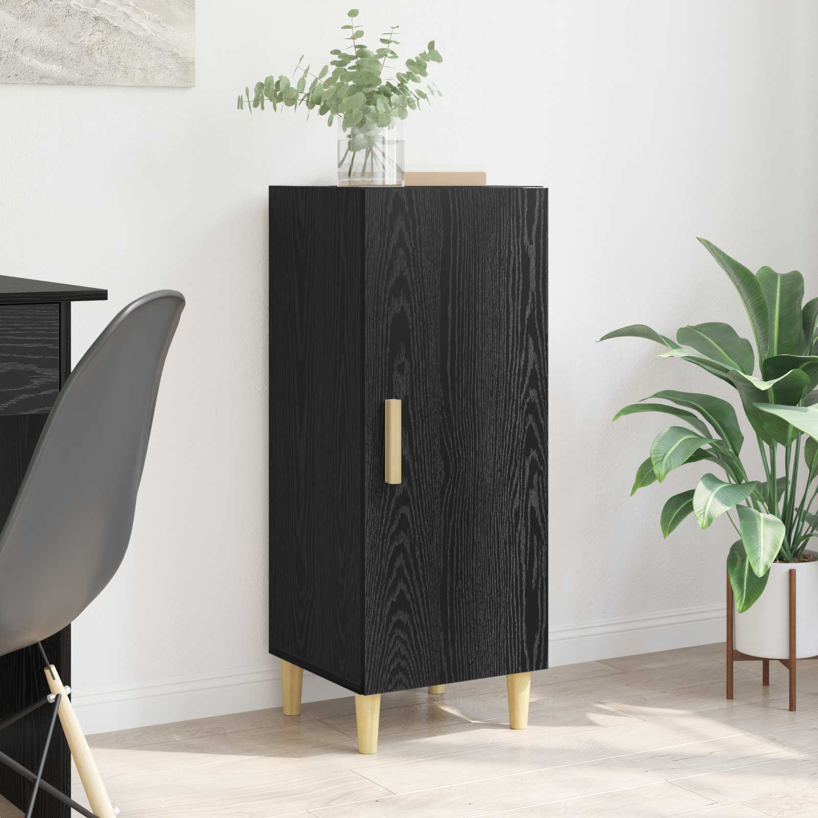Kreveta Zidne Crni hrast 34,5 x 34 x 90 cm Konstruirano drvo