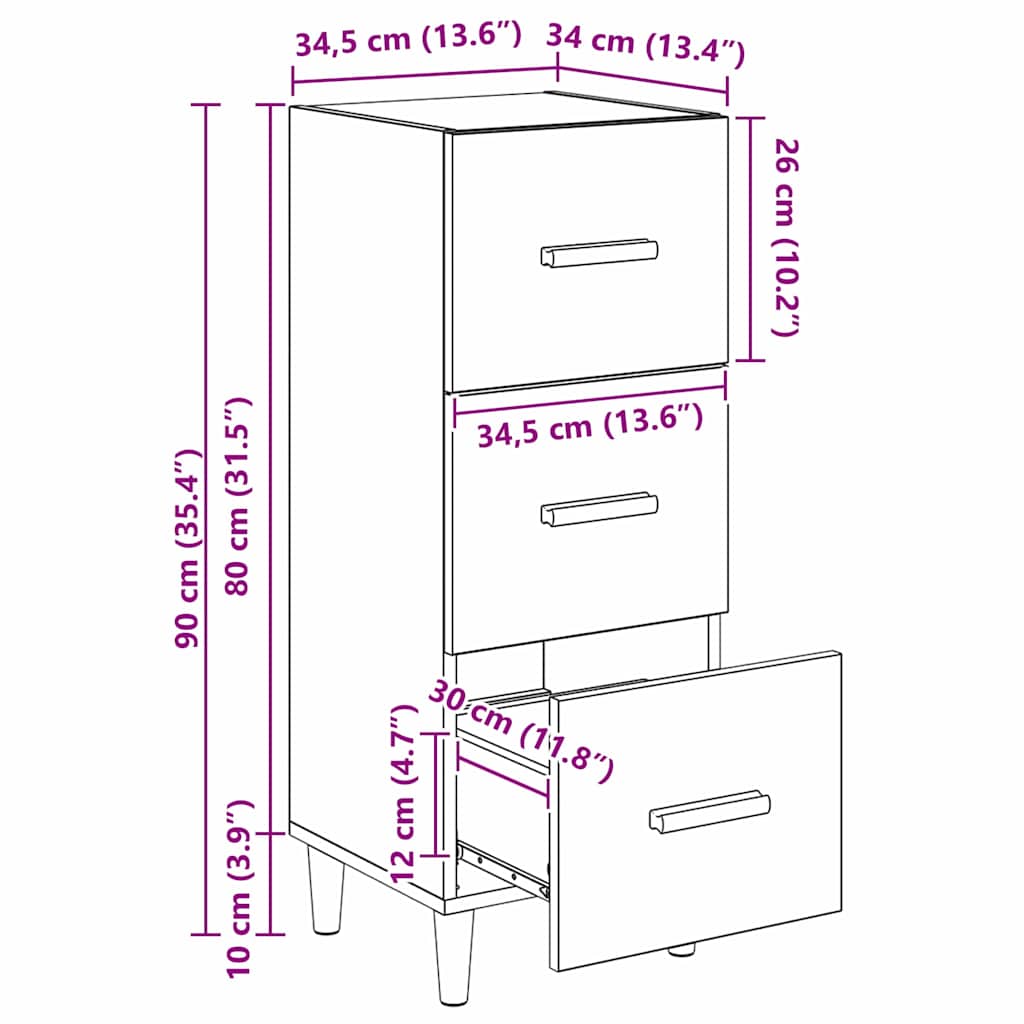 Kreveta Staro drvo 34,5 x 34 x 90 cm Konstruirano drvo