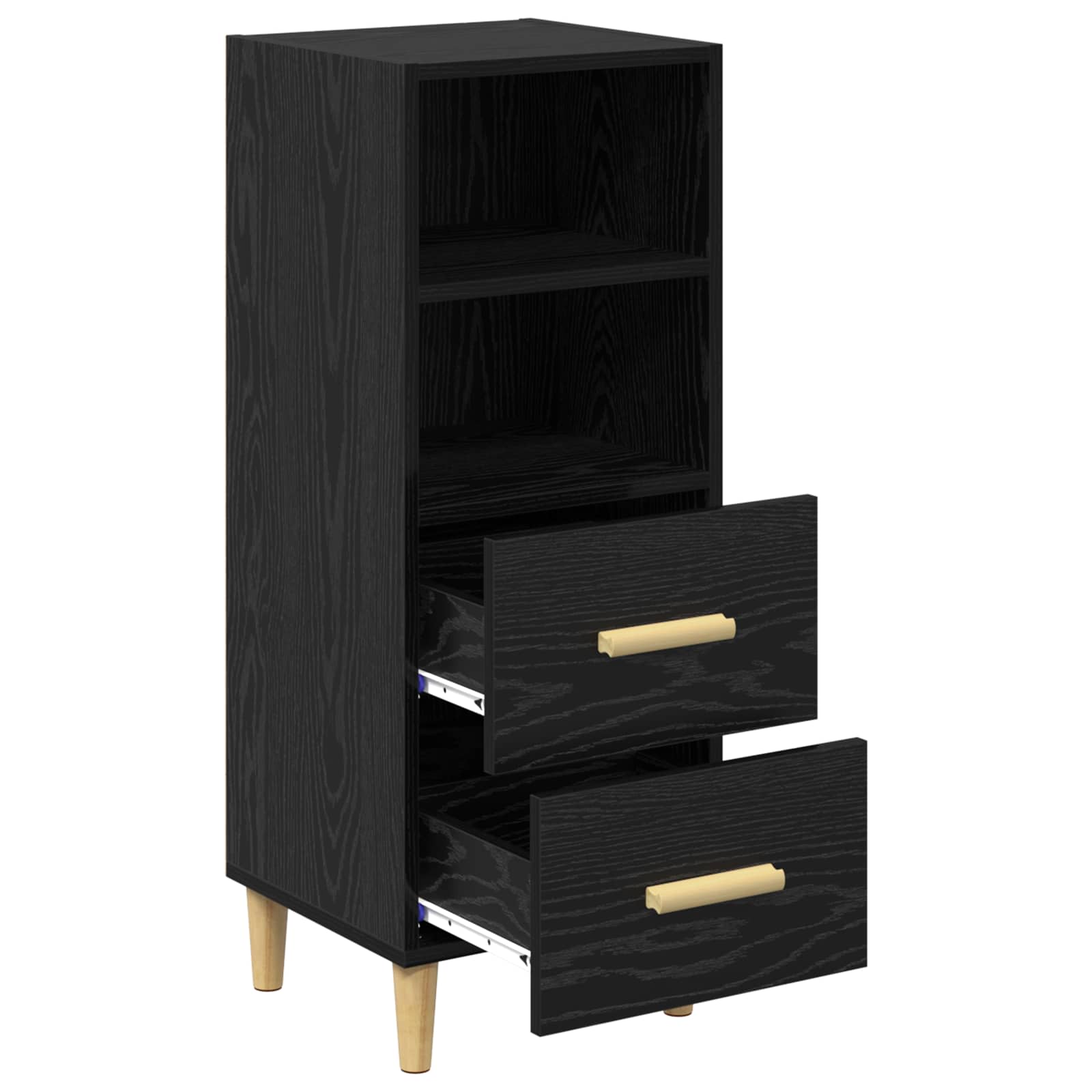 Kreveta Crni hrast 34 x 34.5 x 90 cm Konstruirano drvo