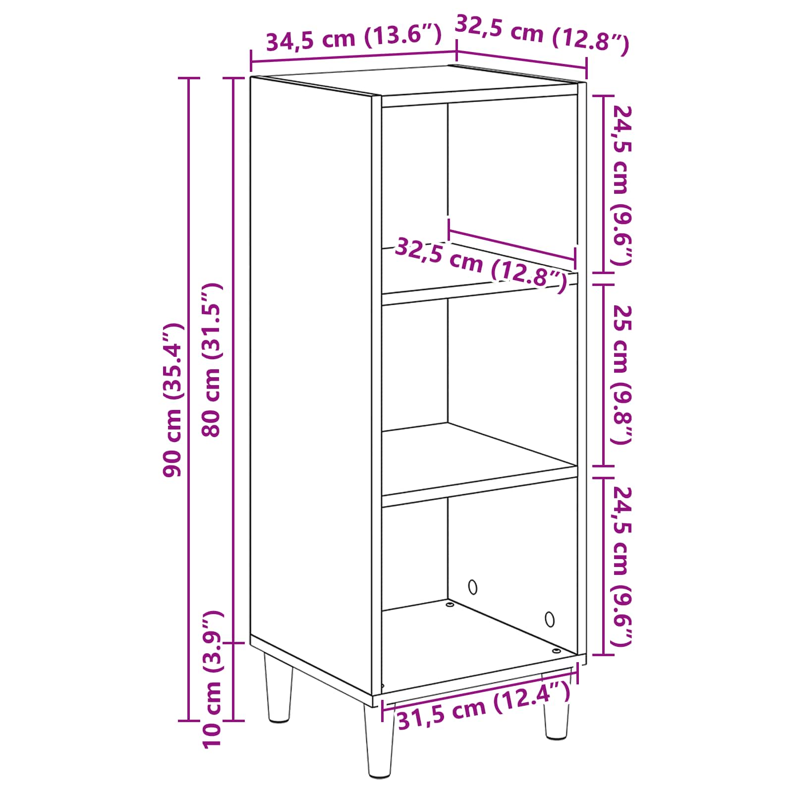 Kreveta Staro drvo 34,5 x 32,5 x 90 cm Konstruirano drvo