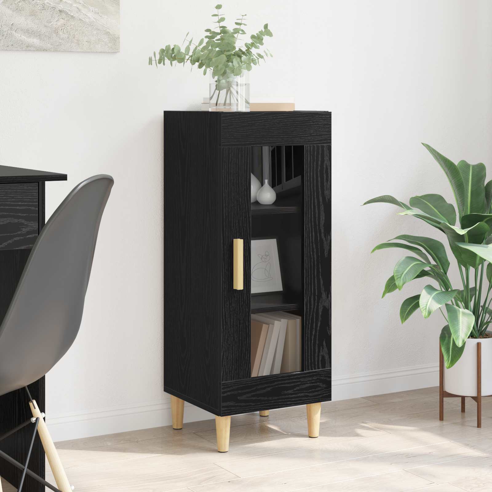 Kreveta Crni hrast 34.5 x 32.5 x 90 cm Konstruirano drvo