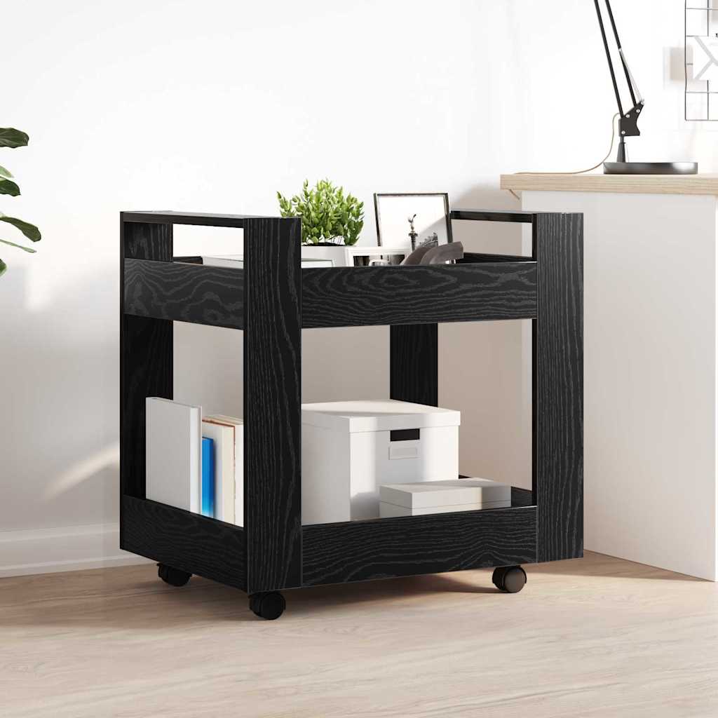 Kolica za stol Crni hrast 60 x 45 x 60 cm Konstruirano drvo