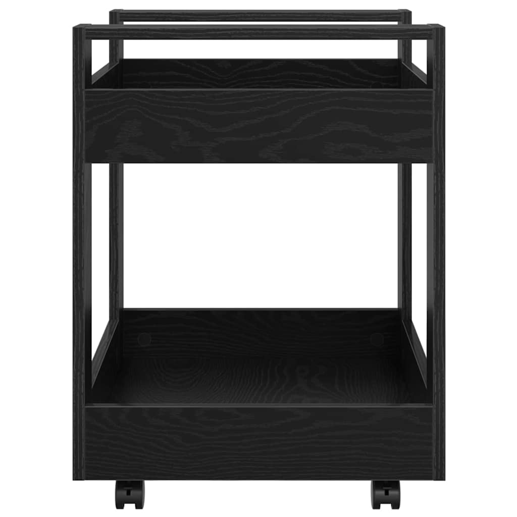 Kolica za stol Crni hrast 60 x 45 x 60 cm Konstruirano drvo