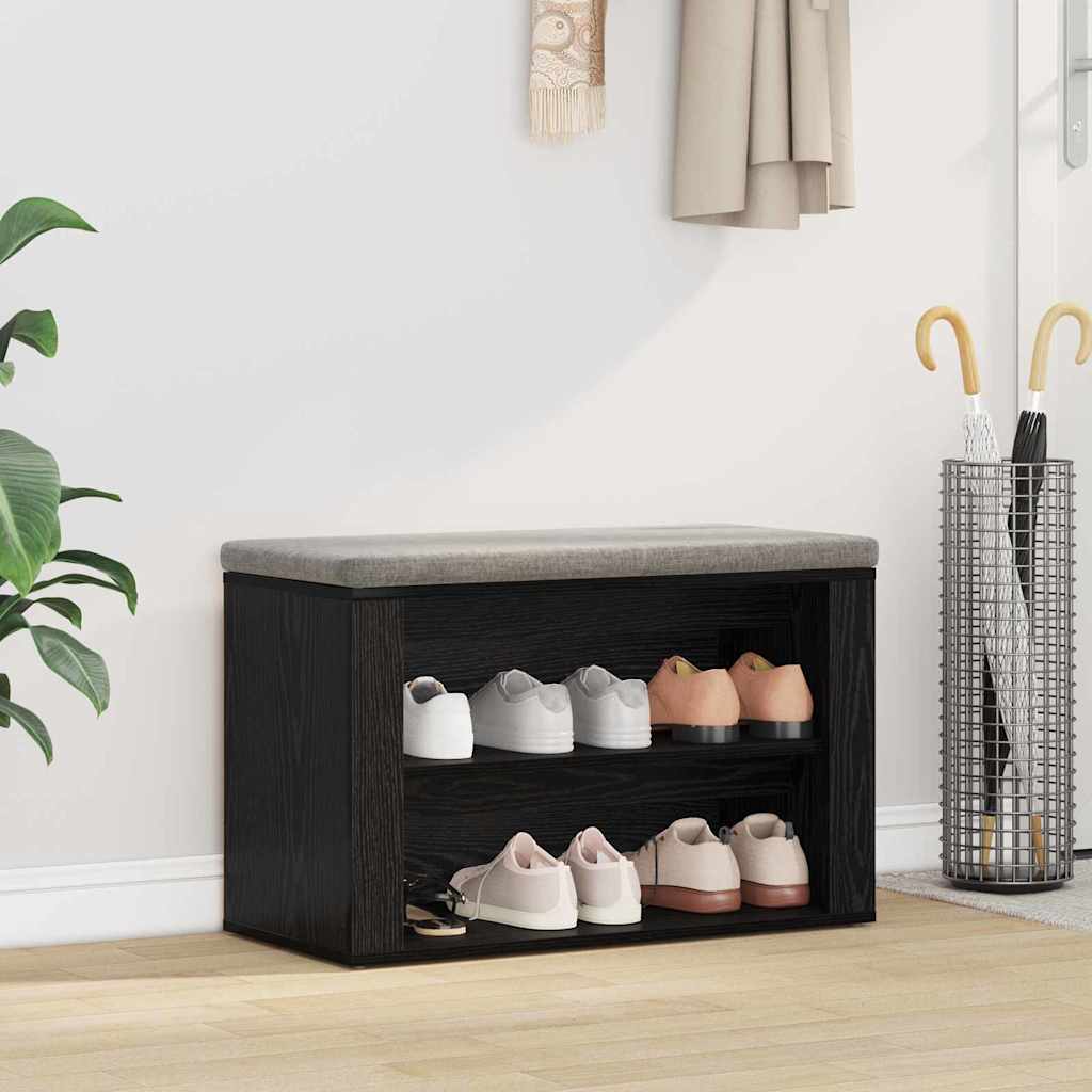Polica za cipele Crni hrast 75 x 35 x 45 cm Konstruirano drvo