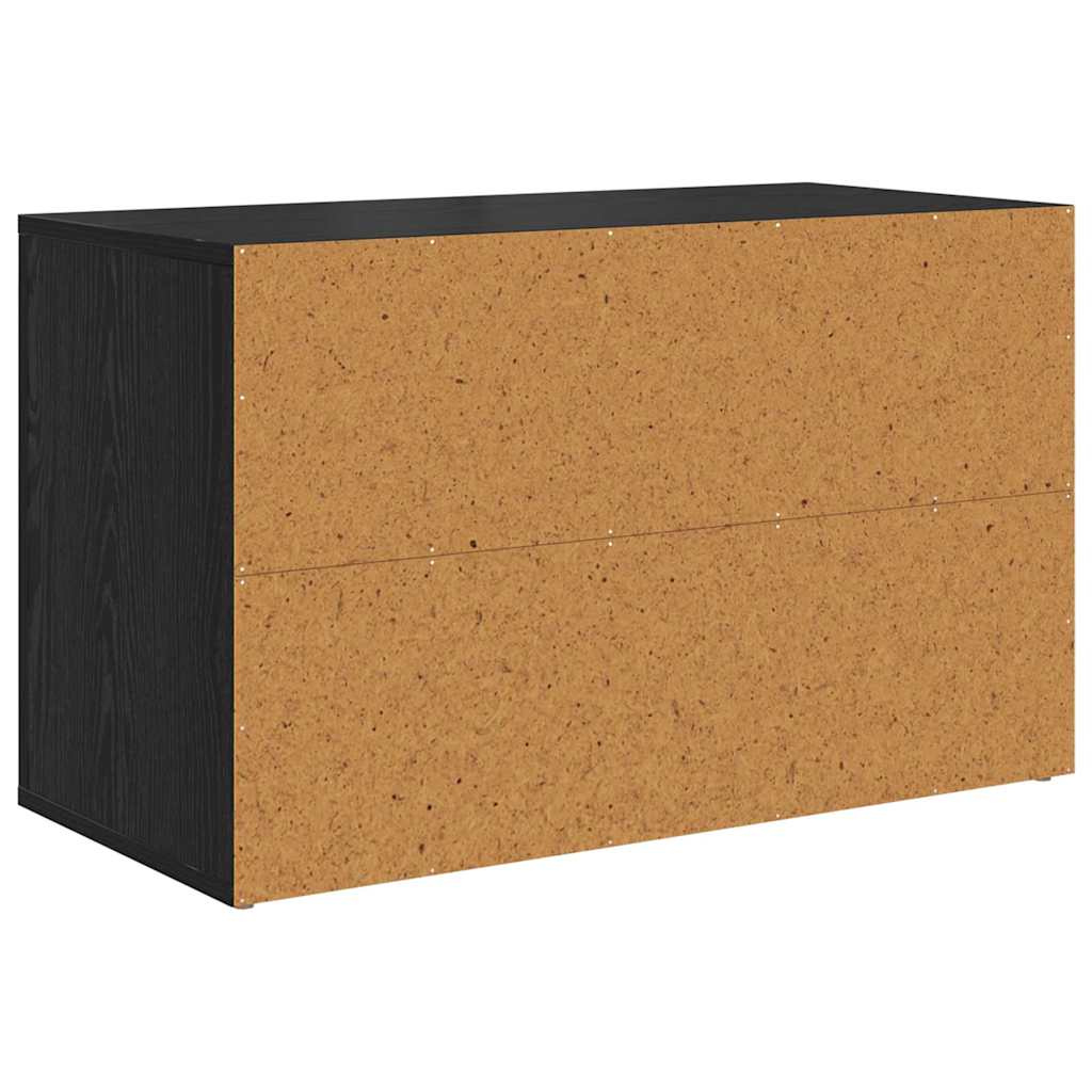 Polica za cipele Crni hrast 75 x 35 x 45 cm Konstruirano drvo